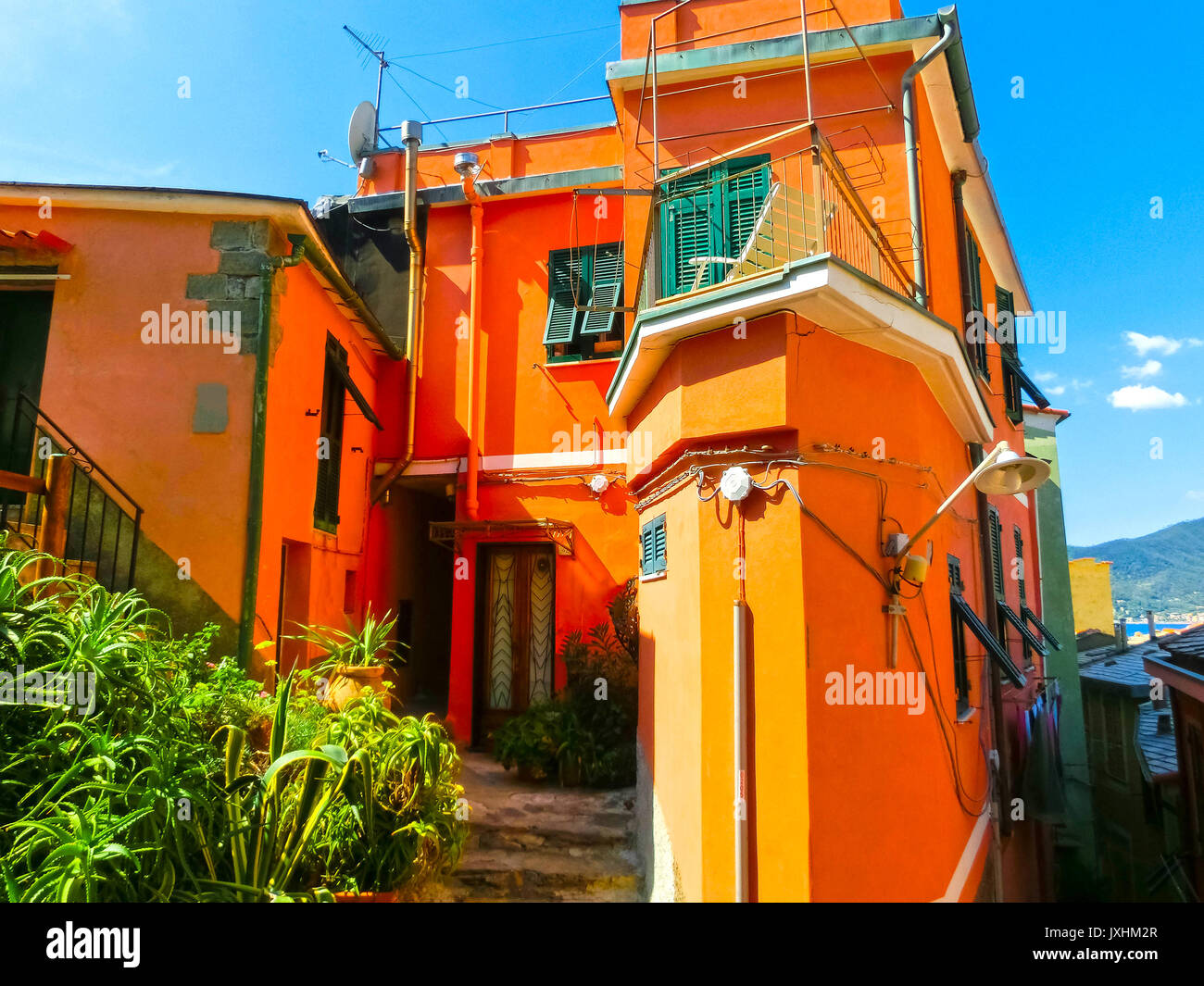 Vernazza, Italien - September 09, 2015: Das Haus von Vernazza Stockfoto