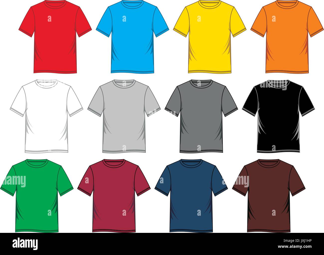 T-Shirt blank bunt, Vektor Bild Stock Vektor