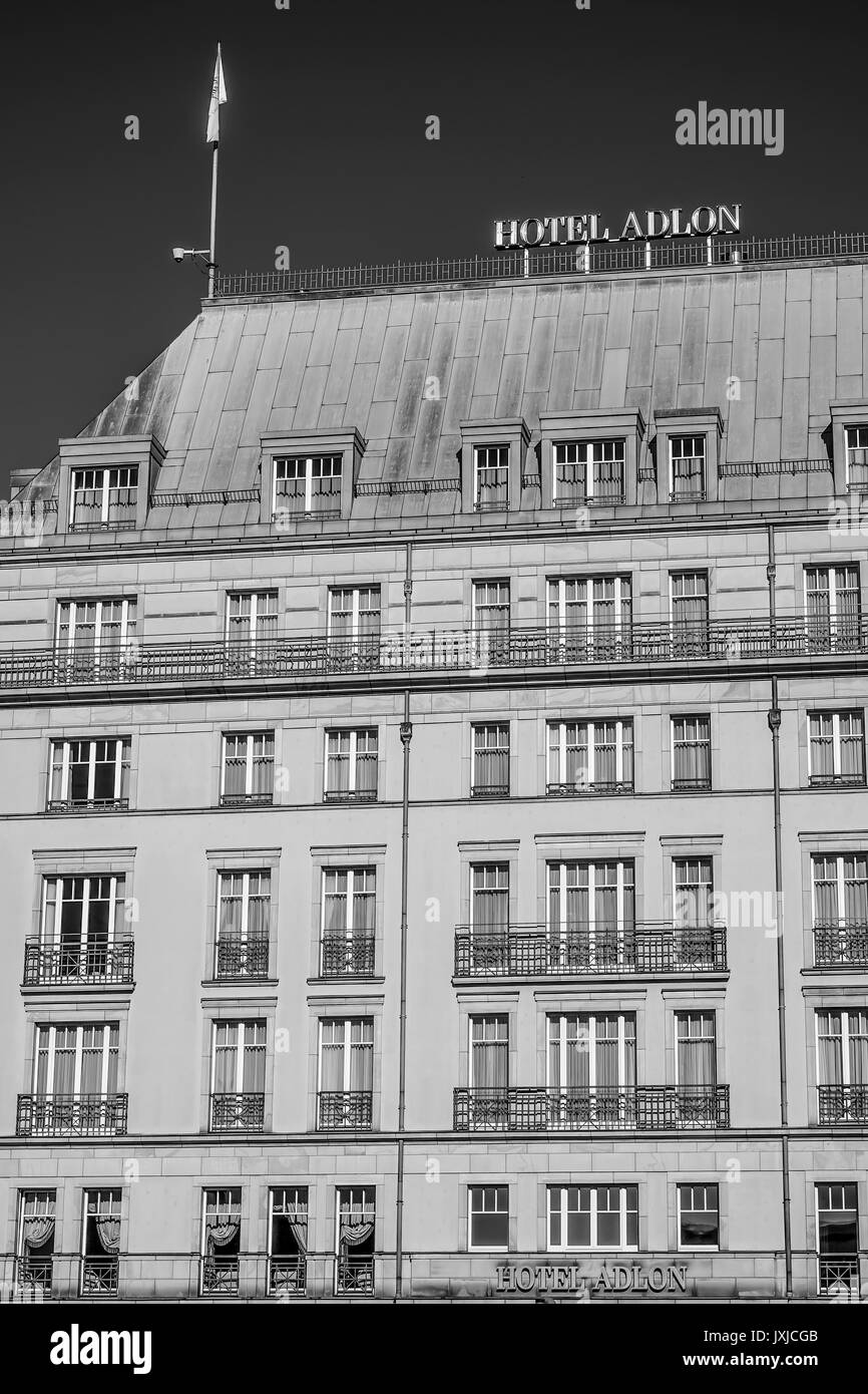 Luxus Hotel Adlon Berlin - Berlin/Deutschland - am 2. SEPTEMBER 2016 Stockfoto