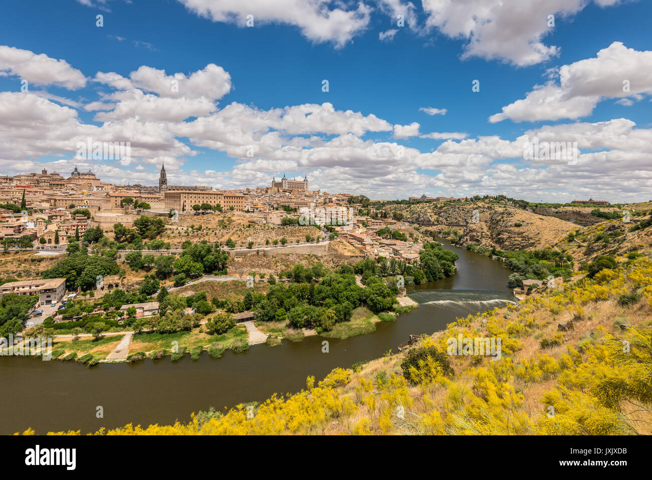 Alte Stadt Skyline von Toledo, Spanien Stockfoto