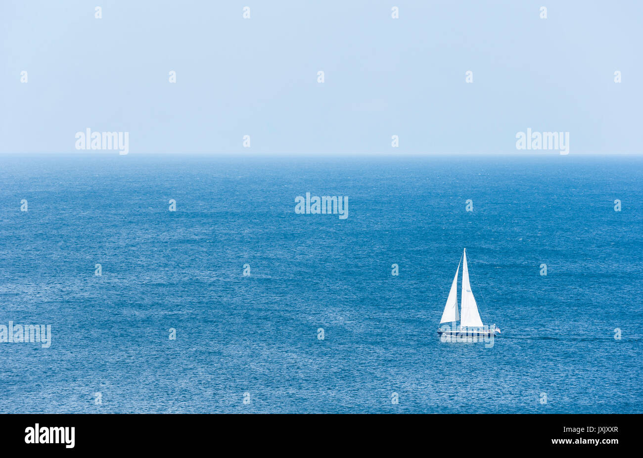 Ein Blick auf entspannende Boote am Lake Huron auf Mackinac Island Ufer, nördlichen Michigan, USA Stockfoto