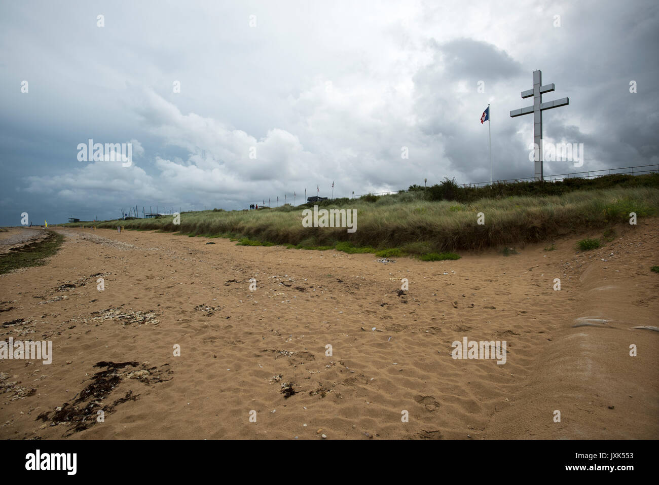 Juno Beach, Courseulles-sur-Mer, Normandie, Frankreich. August 2017 Am 6. Juni 1944 die Alliierten, vor allem britischen, französischen und kanadischen Truppen kam ein Stockfoto