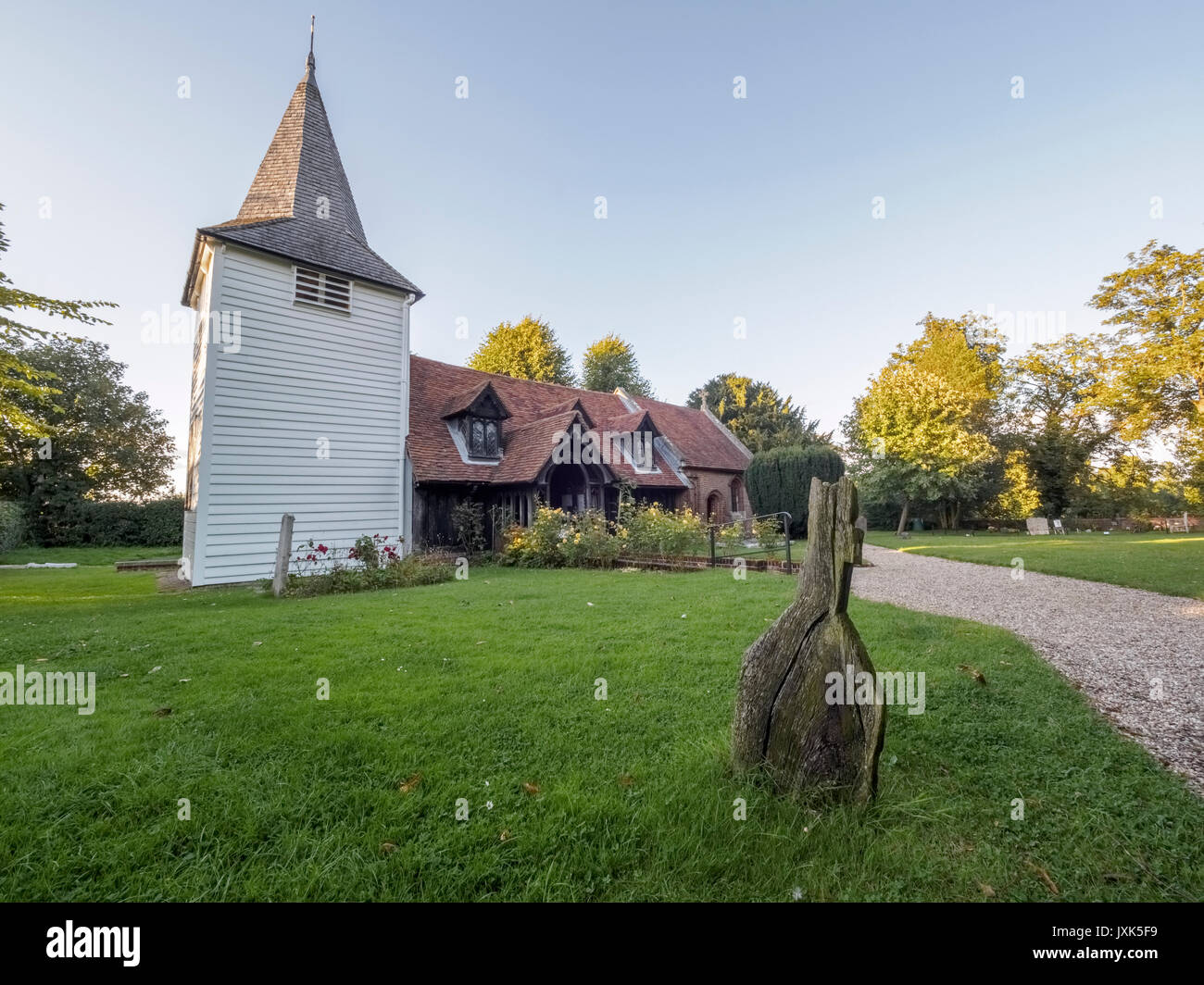 Greensted Kirche in der Nähe von Chipping Ongar, Essex Stockfoto