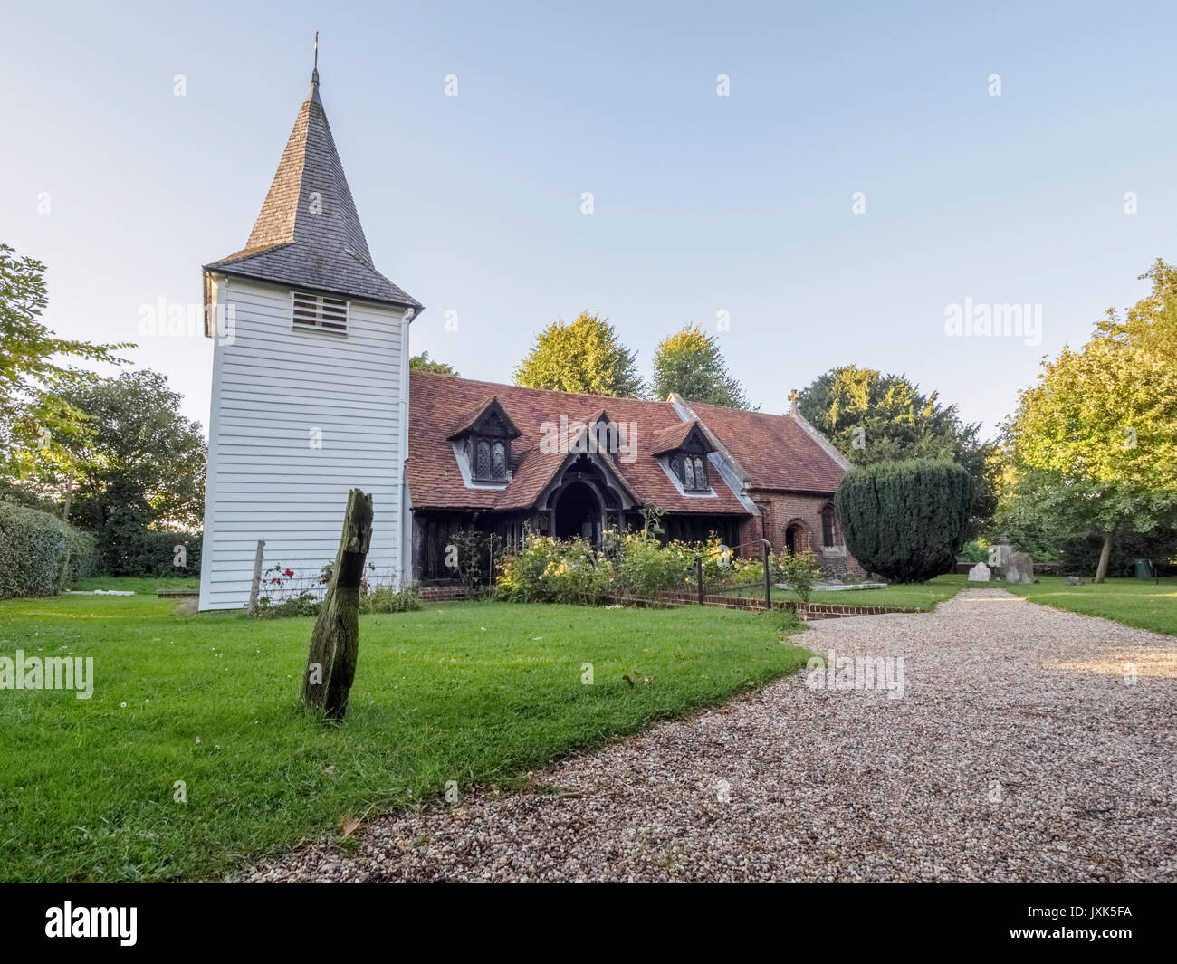 Greensted Kirche in der Nähe von Chipping Ongar, Essex Stockfoto