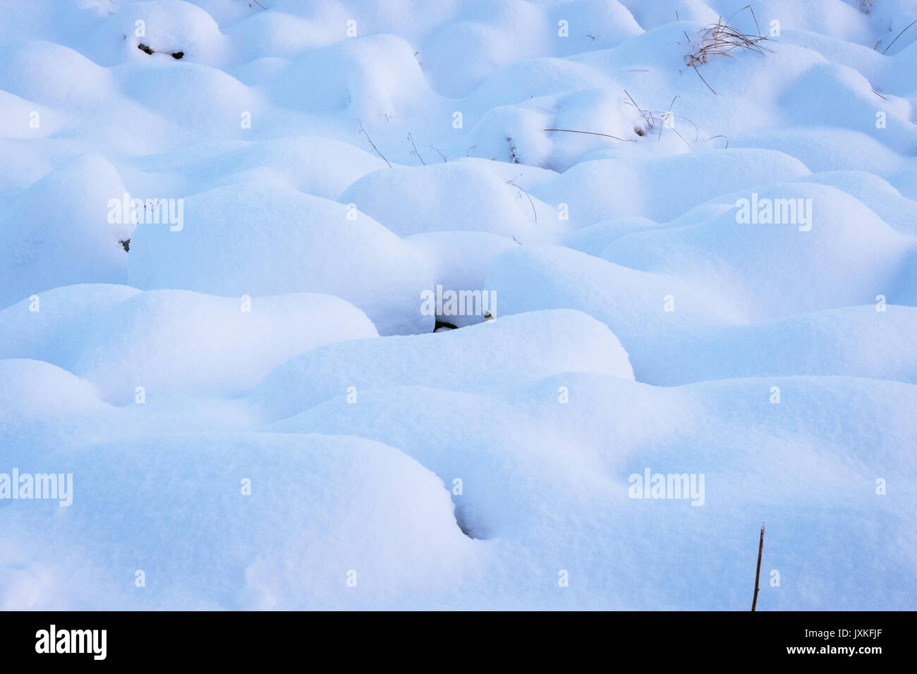 Schneeverwehungen in Norwegen Stockfoto