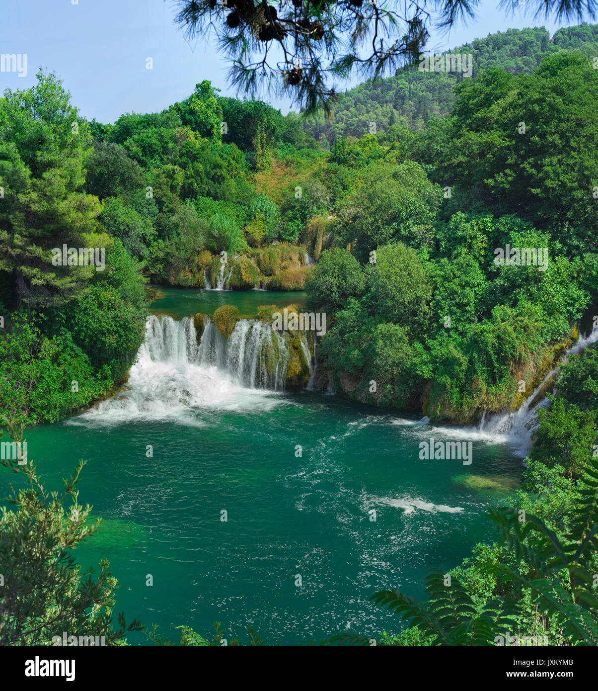 Nationalpark Krka Wasserfall in Kroatien Stockfoto