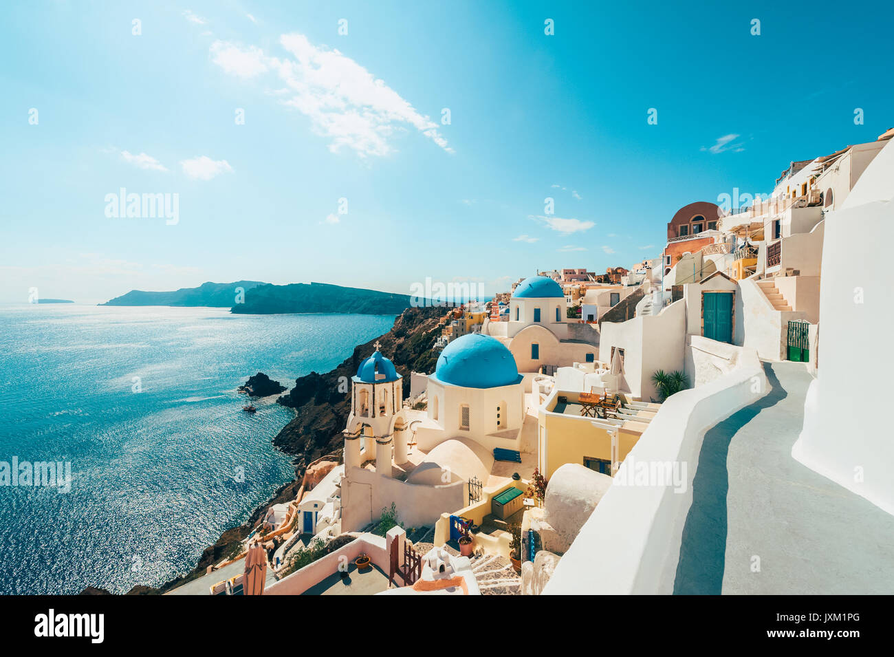 Oia Santorini Griechenland Stockfoto