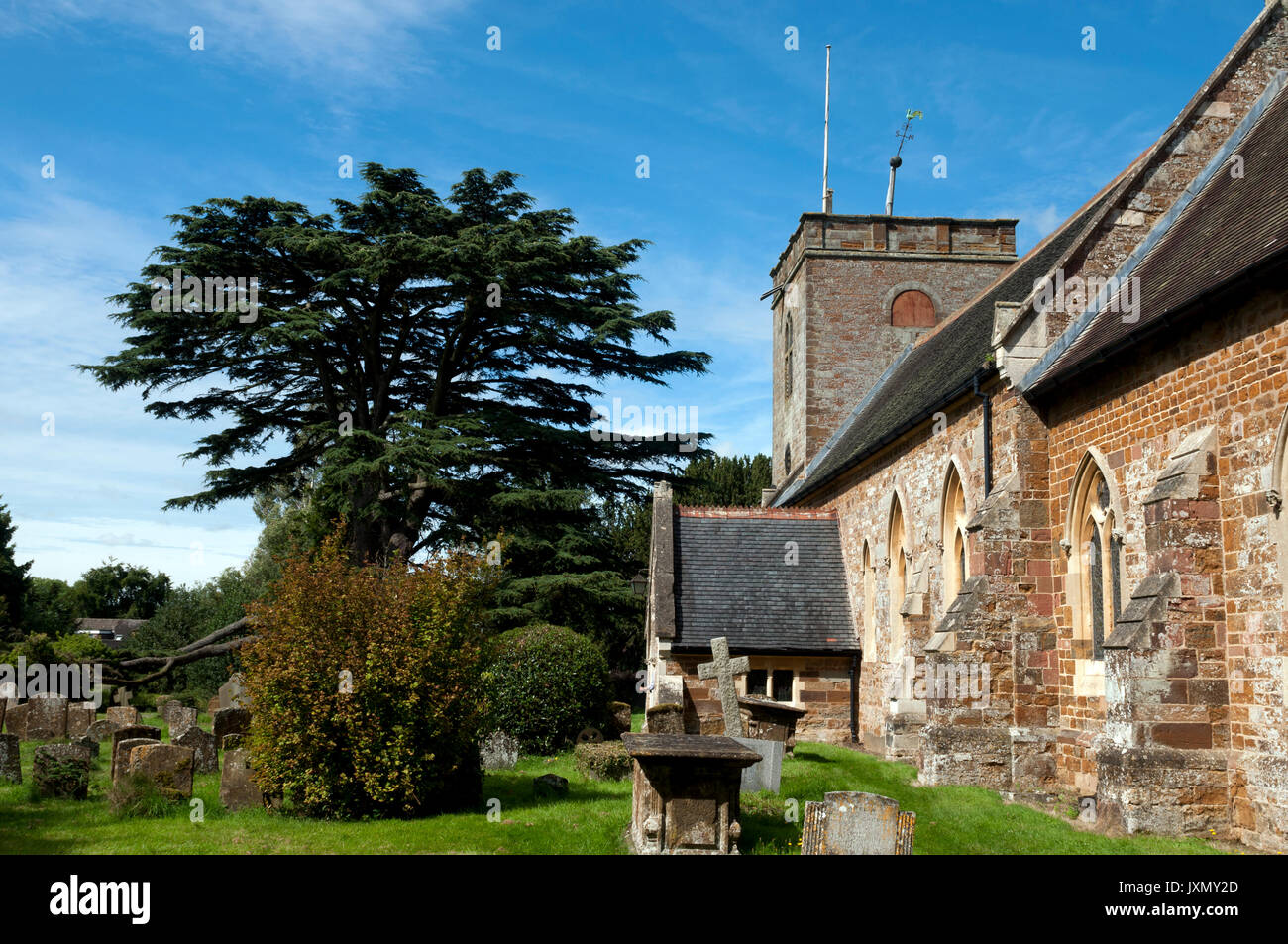 St. Leonard's Kirche, Priors Marston, Warwickshire, England, Großbritannien Stockfoto