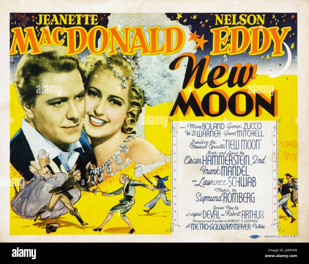 NEW MOON 1940 MGM Film mit Jeanette MacDonald und Nelson Eddy Stockfoto