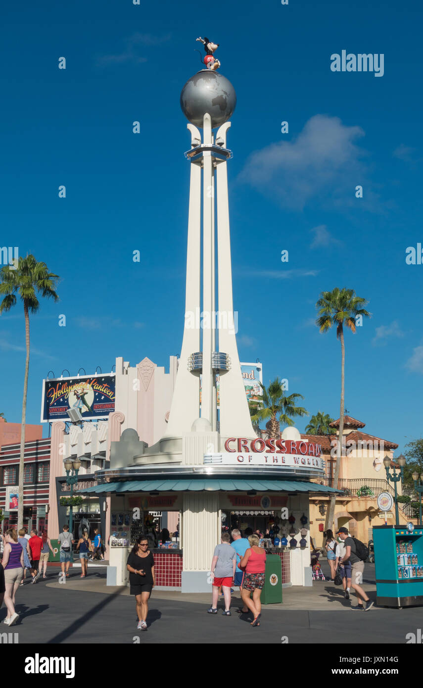 Eingang zu den Hollywood Studios Theme Park, Walt Disney World, Orlando, Florida. Stockfoto