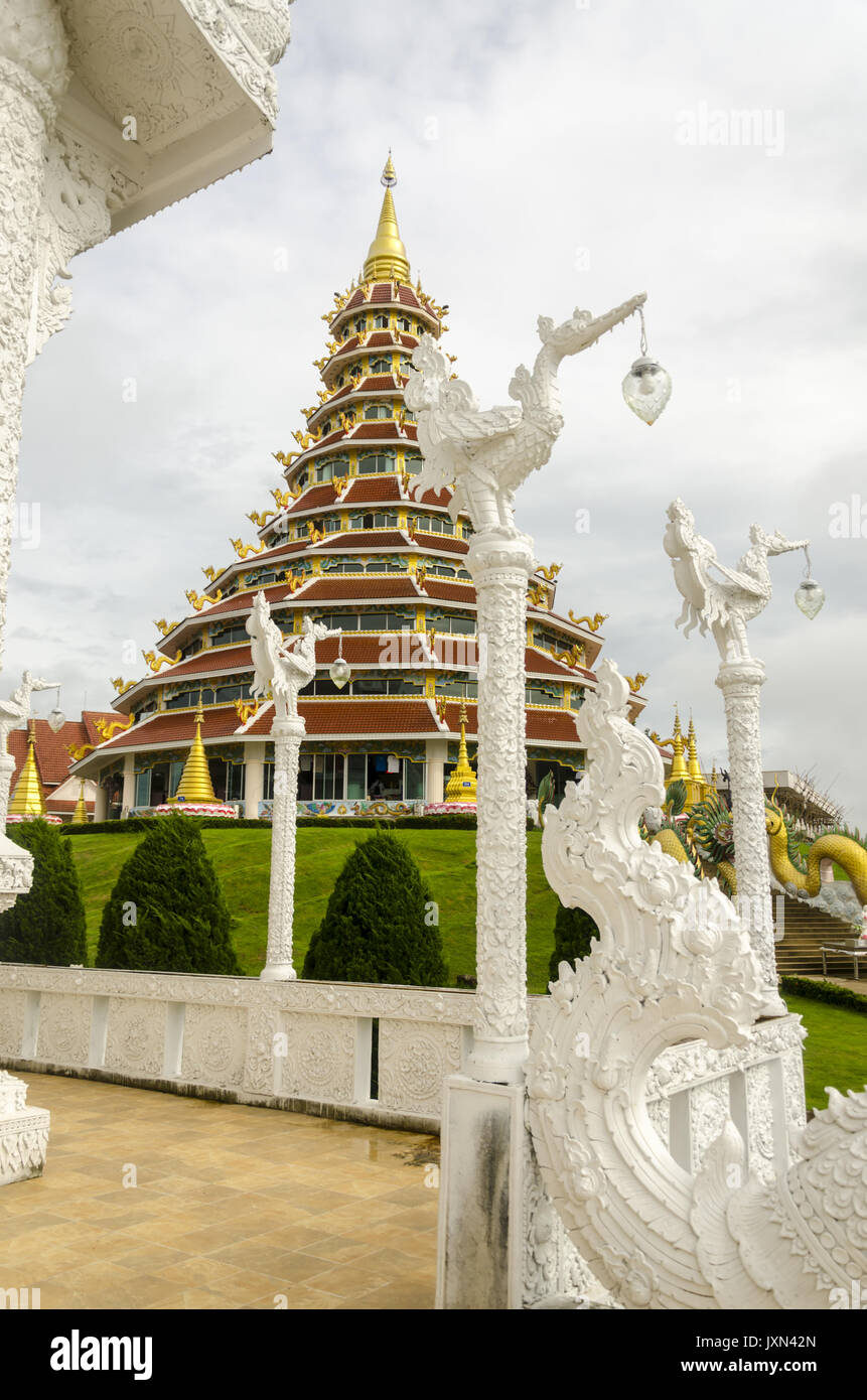 Wat Huai Pla Kung, riesigen chinesischen Stil Pagode, Chiang Rai, Thailand Stockfoto