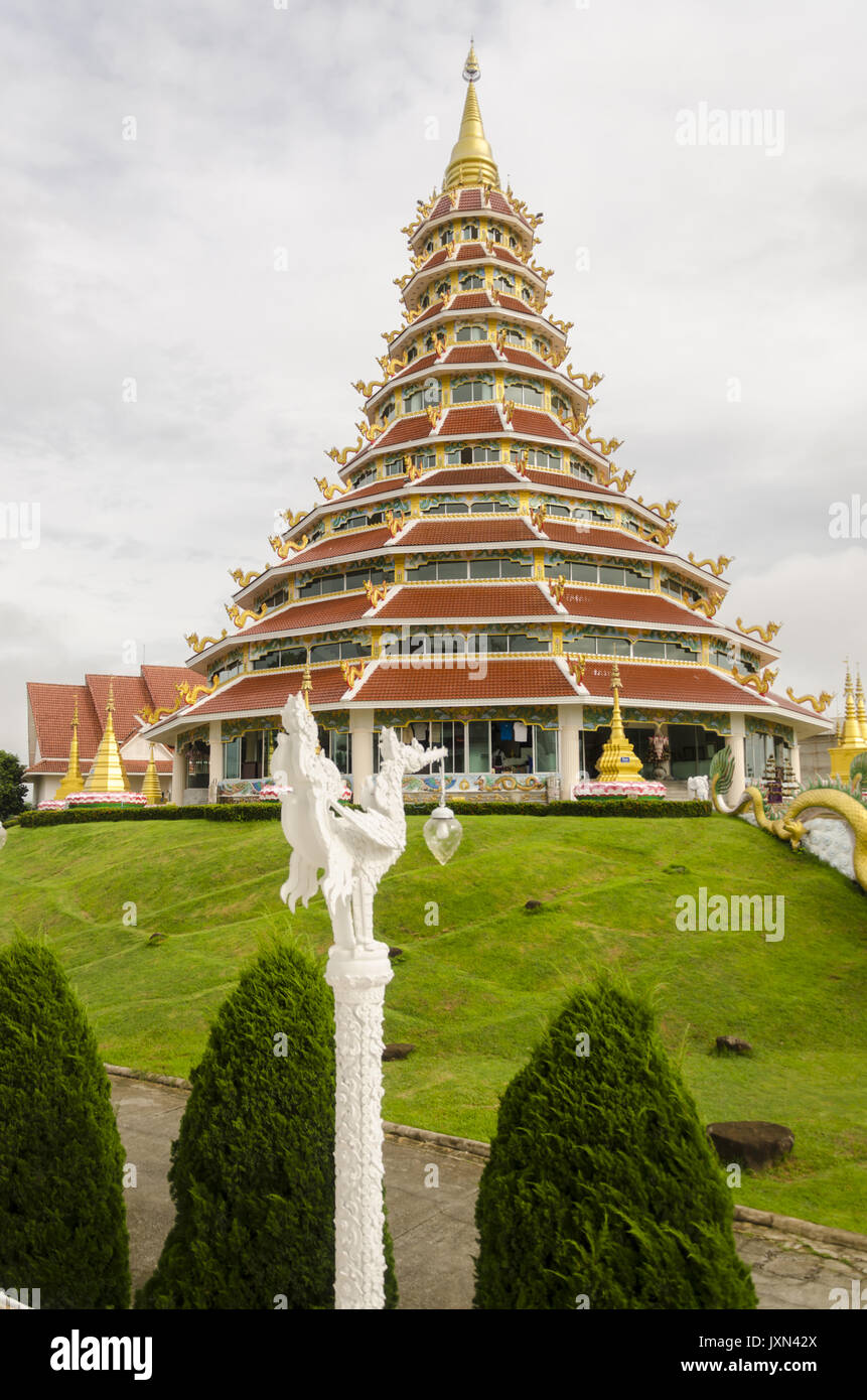 Wat Huai Pla Kung, riesigen chinesischen Stil Pagode, Chiang Rai, Thailand Stockfoto