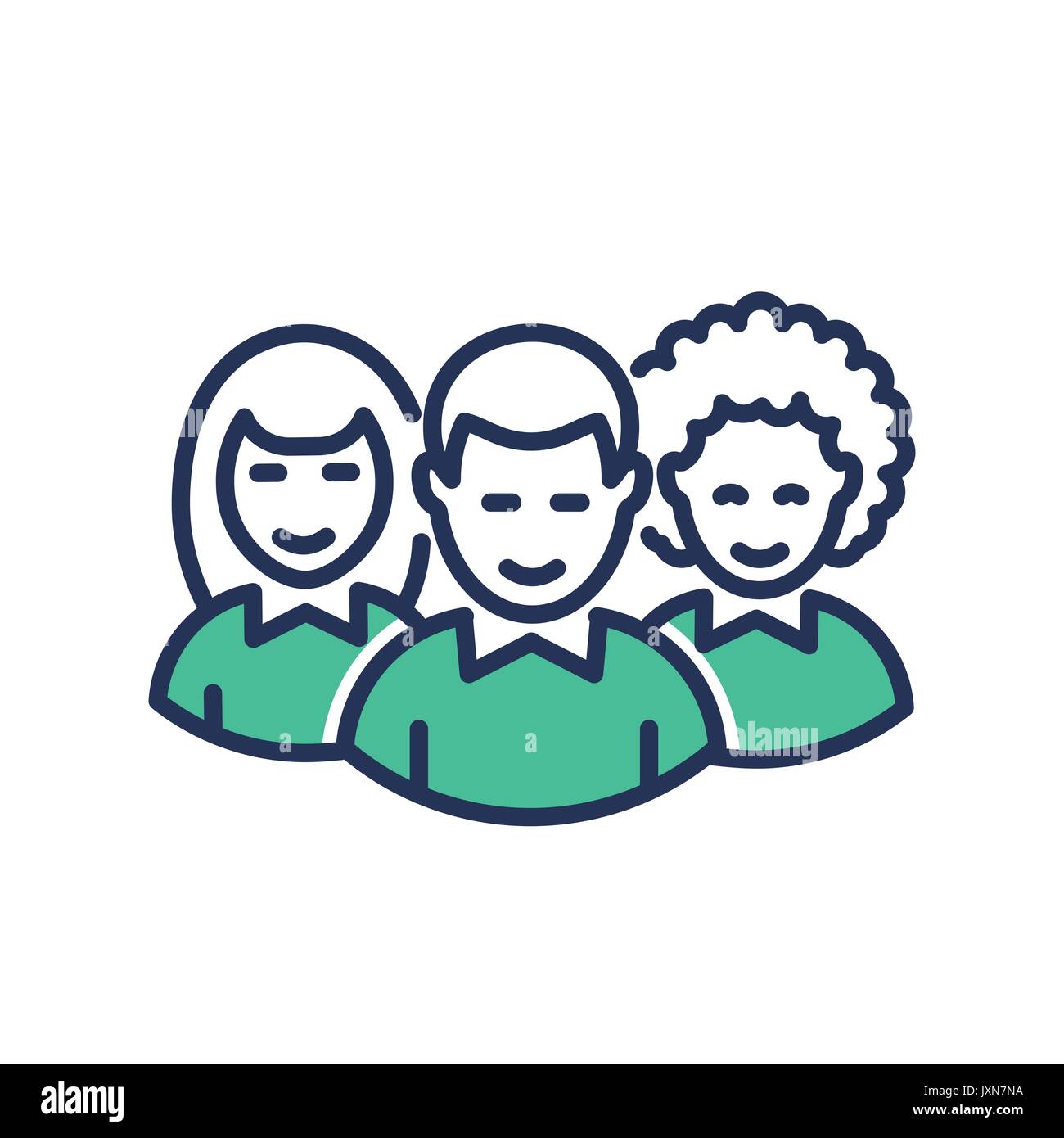 Freiwillige - moderne Vektor Symbol Leitung. Stock Vektor