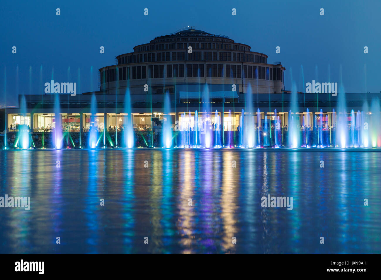 Multimedia Brunnen in Wroclaw, Polen. Stockfoto