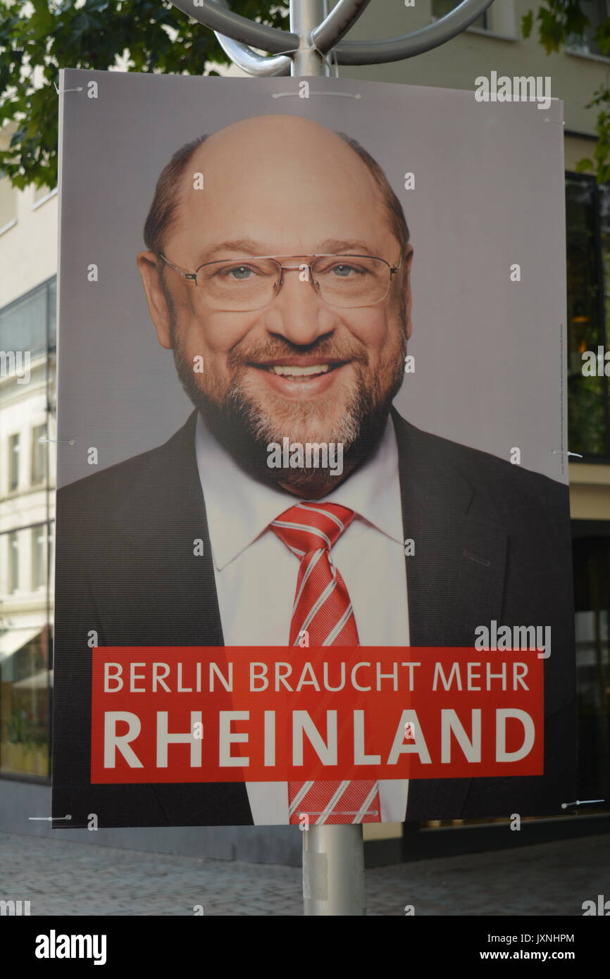 Wahlplakat mit Martin Schulz Stockfoto