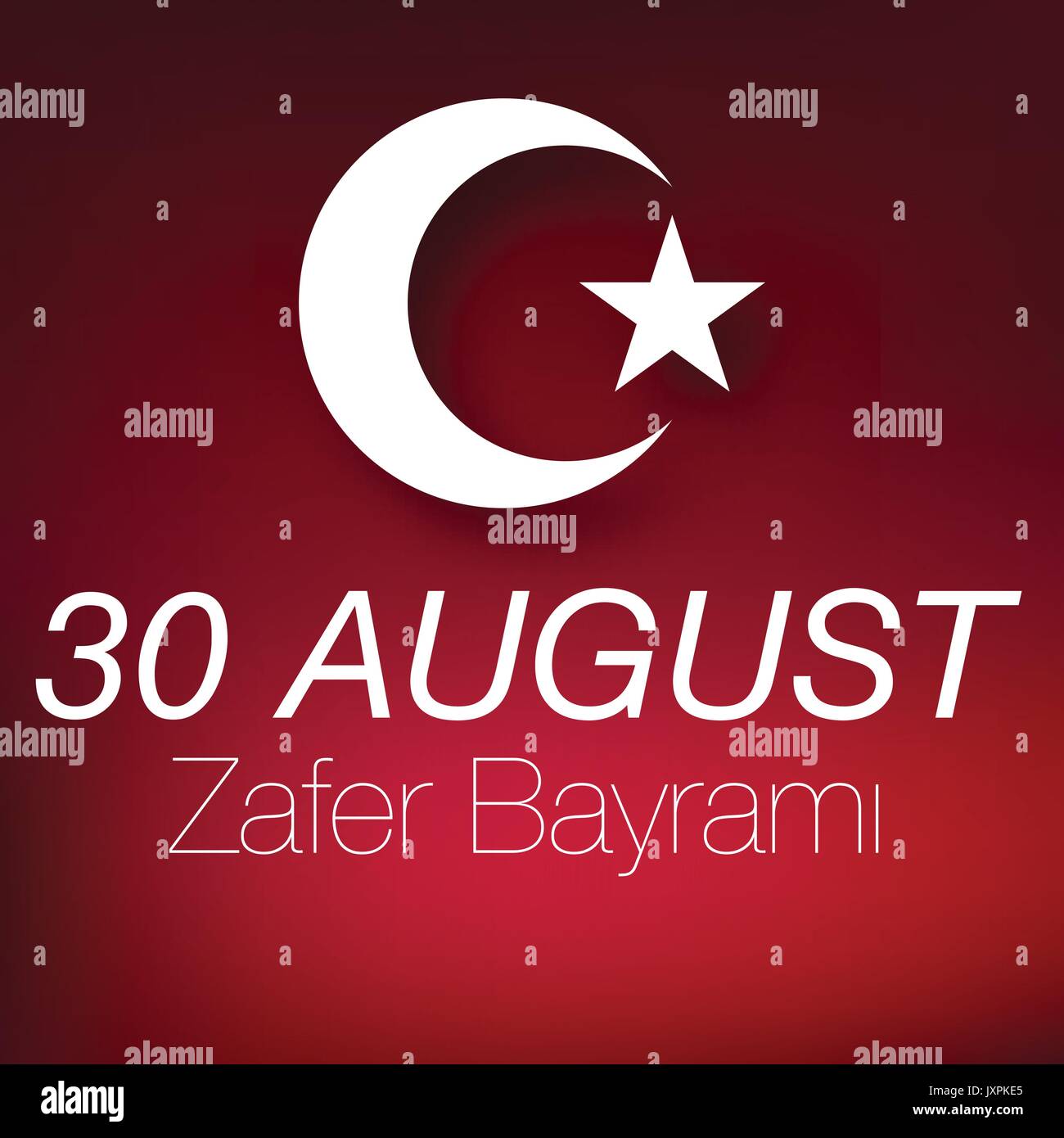 30 august Zafer Bayrami Sieg Tag Türkei Stock Vektor