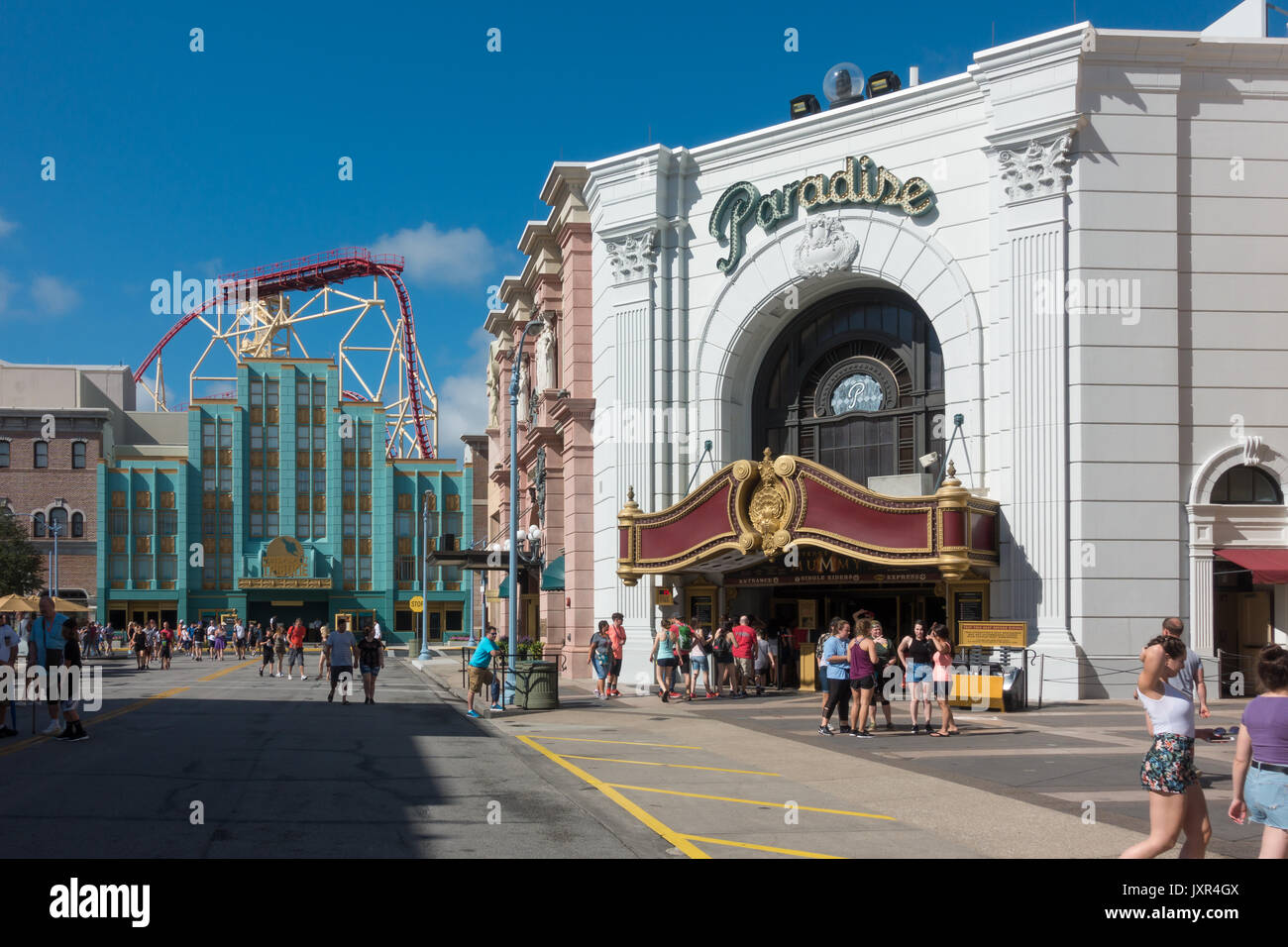 New York Gebiet von Universal Studios Orlando, Florida. Stockfoto