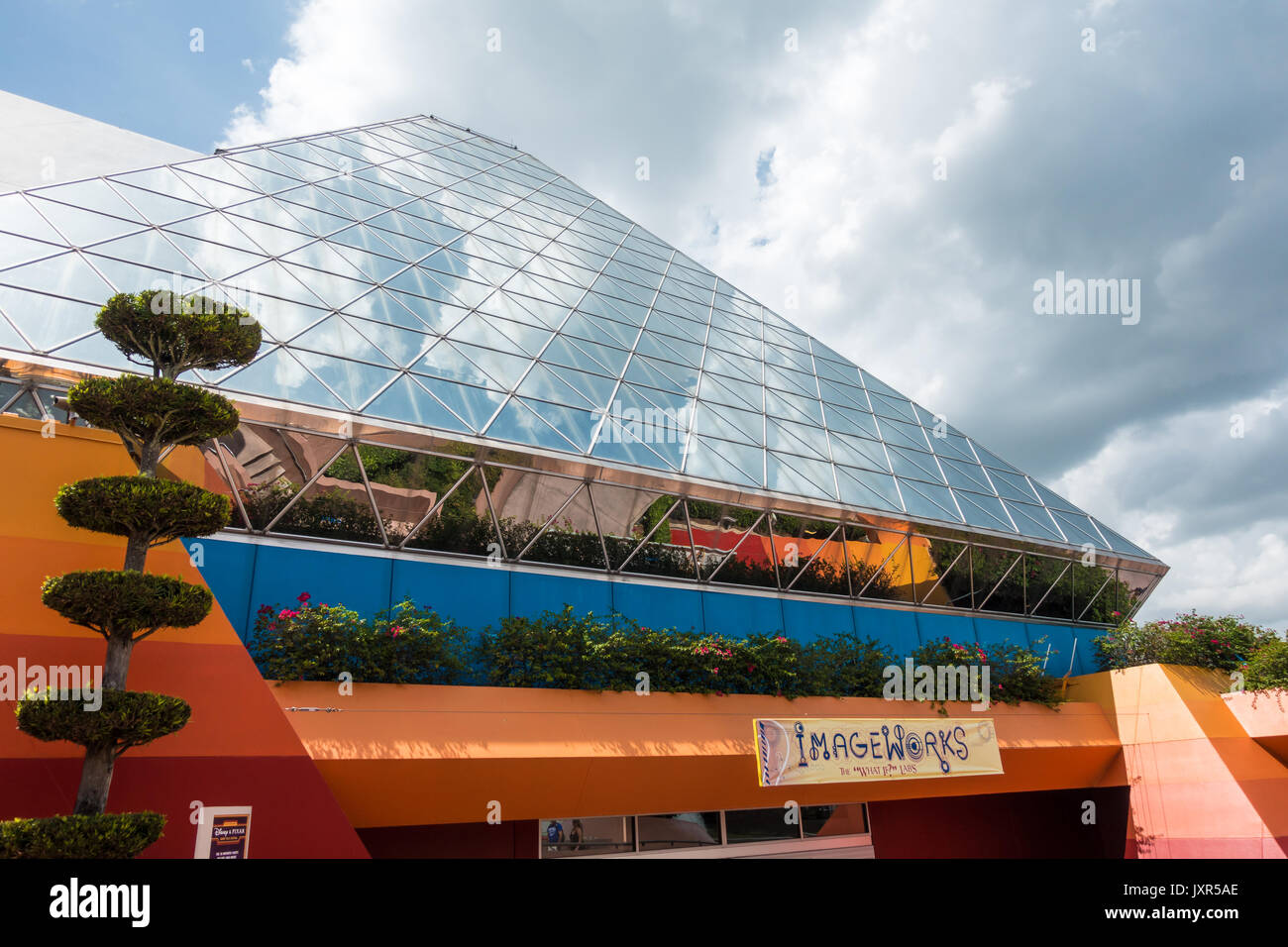 Die Phantasie Pavillons in Epcot, Walt Disney World, Orlando, Florida. Stockfoto