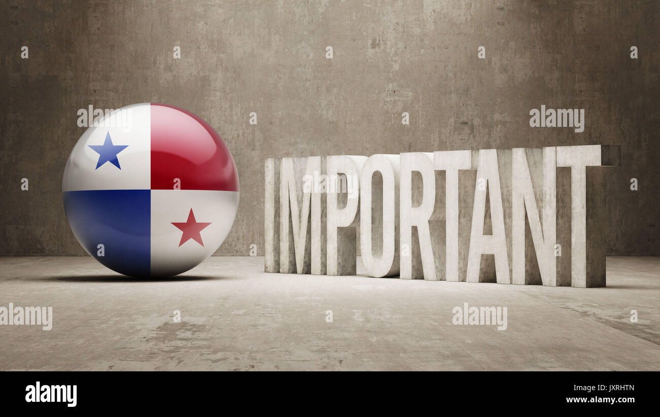 Panama wichtige Konzept mit hoher Auflösung Stockfoto