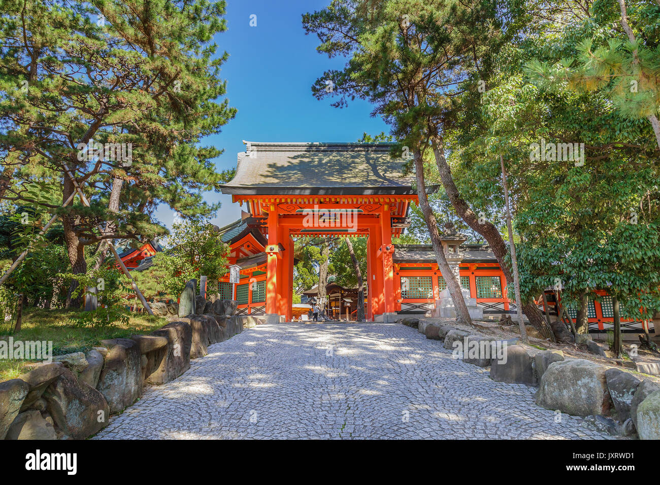 Grand Sumiyoshi-Schrein (Sumiyoshi-Taisha) in Osaka Stockfoto