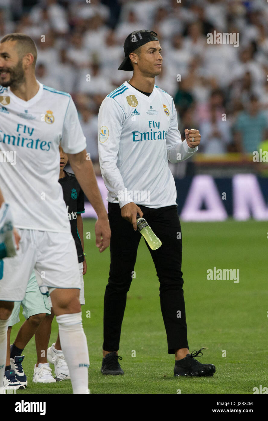 Madrid, Spanien. 16 Aug, 2017. Zweites Standbein der Spanischen Supercup gespielt im Santiago Bernabeu Stadion von Real Madrid und FC Barcelona im Aug 16 2017. Real Madrid gewann das Spiel 2-0 und wurde den spanischen Supercup Champion 2017. Quelle: AFP 7/Alamy leben Nachrichten Stockfoto