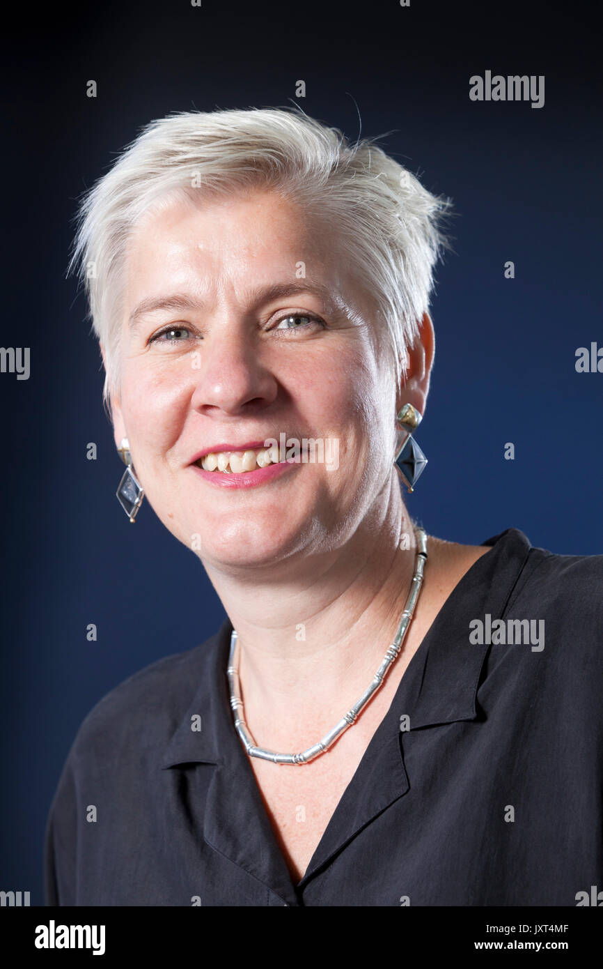 Edinburgh, Großbritannien. 17 Aug, 2017. Tanya Landman, der englische Autor von Kinder- und Bücher, beim Edinburgh International Book Festival erscheinen. Credit: GARY DOAK/Alamy leben Nachrichten Stockfoto