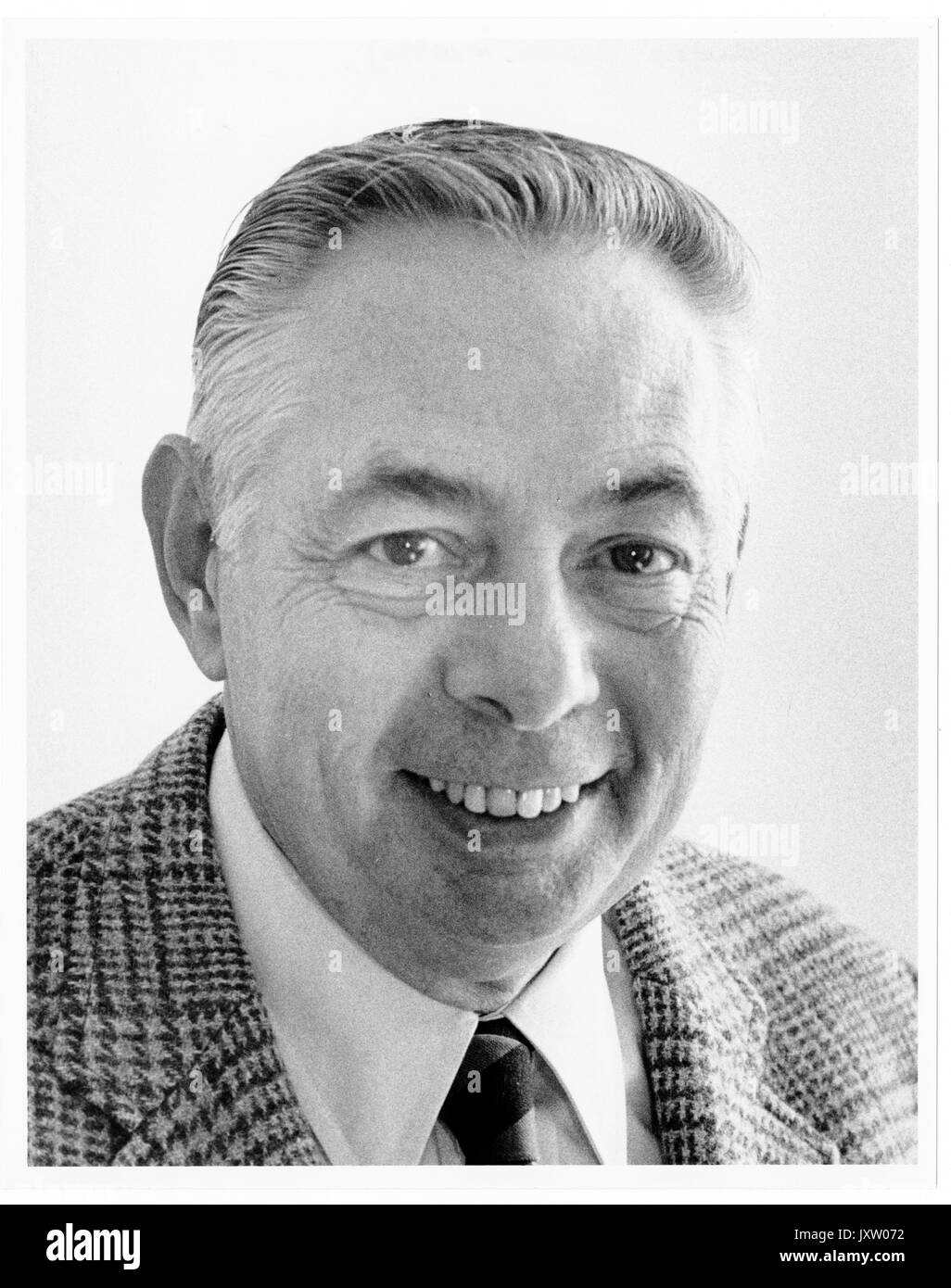 Donald g bickert, portrait Fotografie, Schultern, Gesicht, c 55 Jahre, 1985. Stockfoto