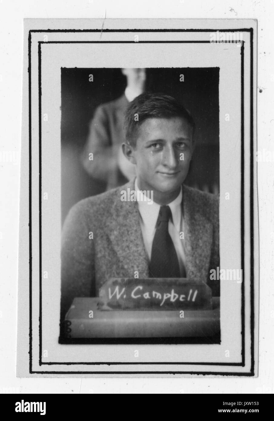 William Herbert Campbell, portrait Fotografie, Brustkorb, Gesicht, c 20 Jahre alter, 1930. Stockfoto