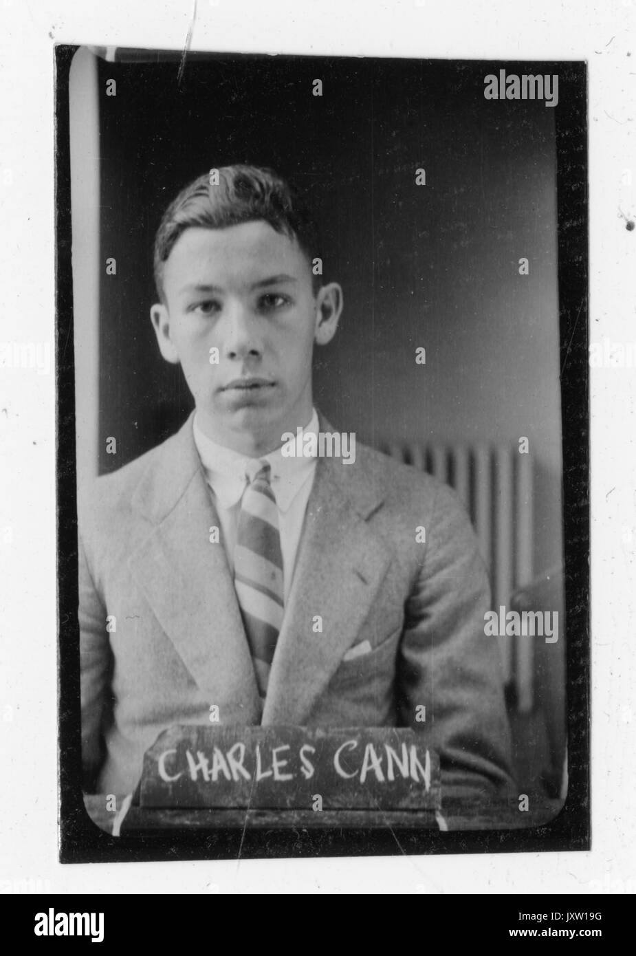 Charles stansburg Cann, portrait Fotografie, Brustkorb, Gesicht, c 18 Jahre, 1932. Stockfoto