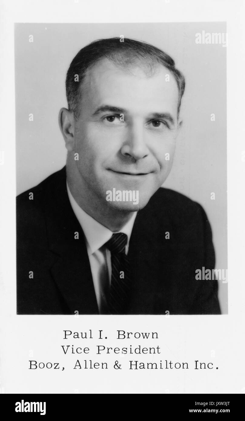 Paul irvin Braun, portrait Fotografie, Brustkorb, Gesicht, c 45 Jahre, 1970. Stockfoto