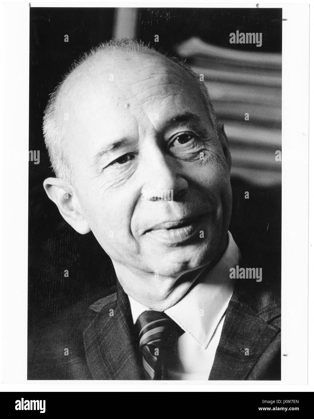 John Hallock Berthel, Porträtfoto, Neck Up, Full Face, 1960. Stockfoto