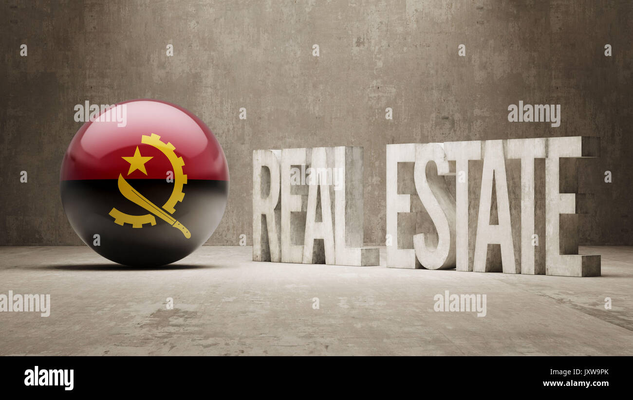 Angola Immobilien Konzept mit hoher Auflösung Stockfoto