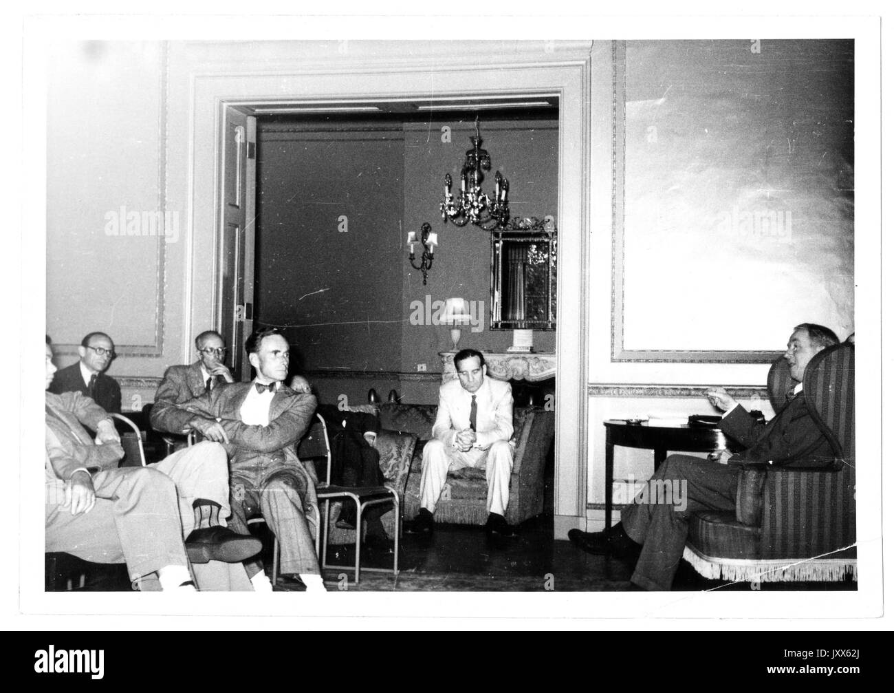 Don Cameron allen, alkin Lewis, Robert Webb, Thomas hewer, spencer Paterson, ehrliche Gruppenfoto, 1950. Stockfoto