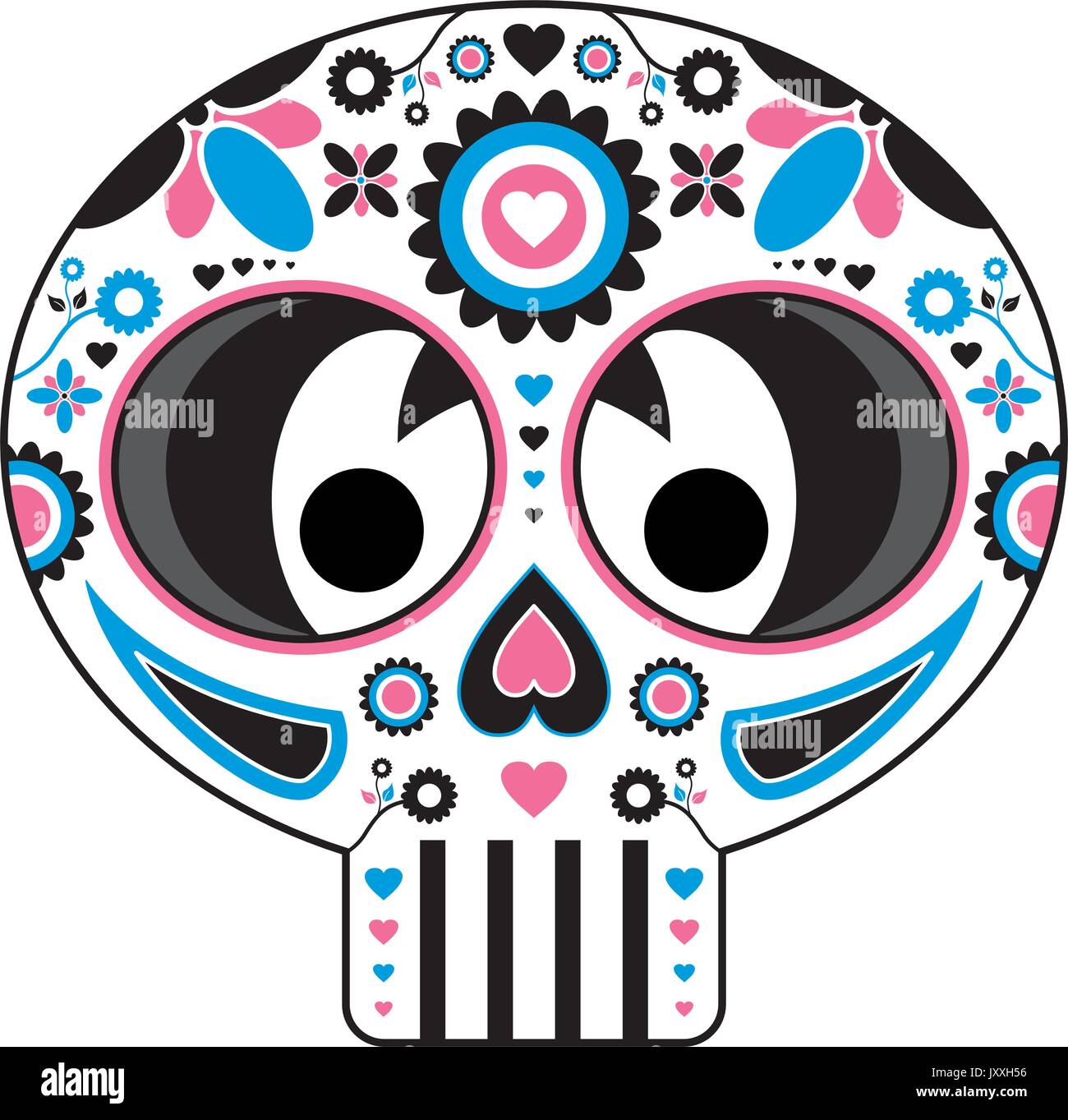 Dia de los Muertos - Mexikanische Tag der Toten Schädel Stock Vektor