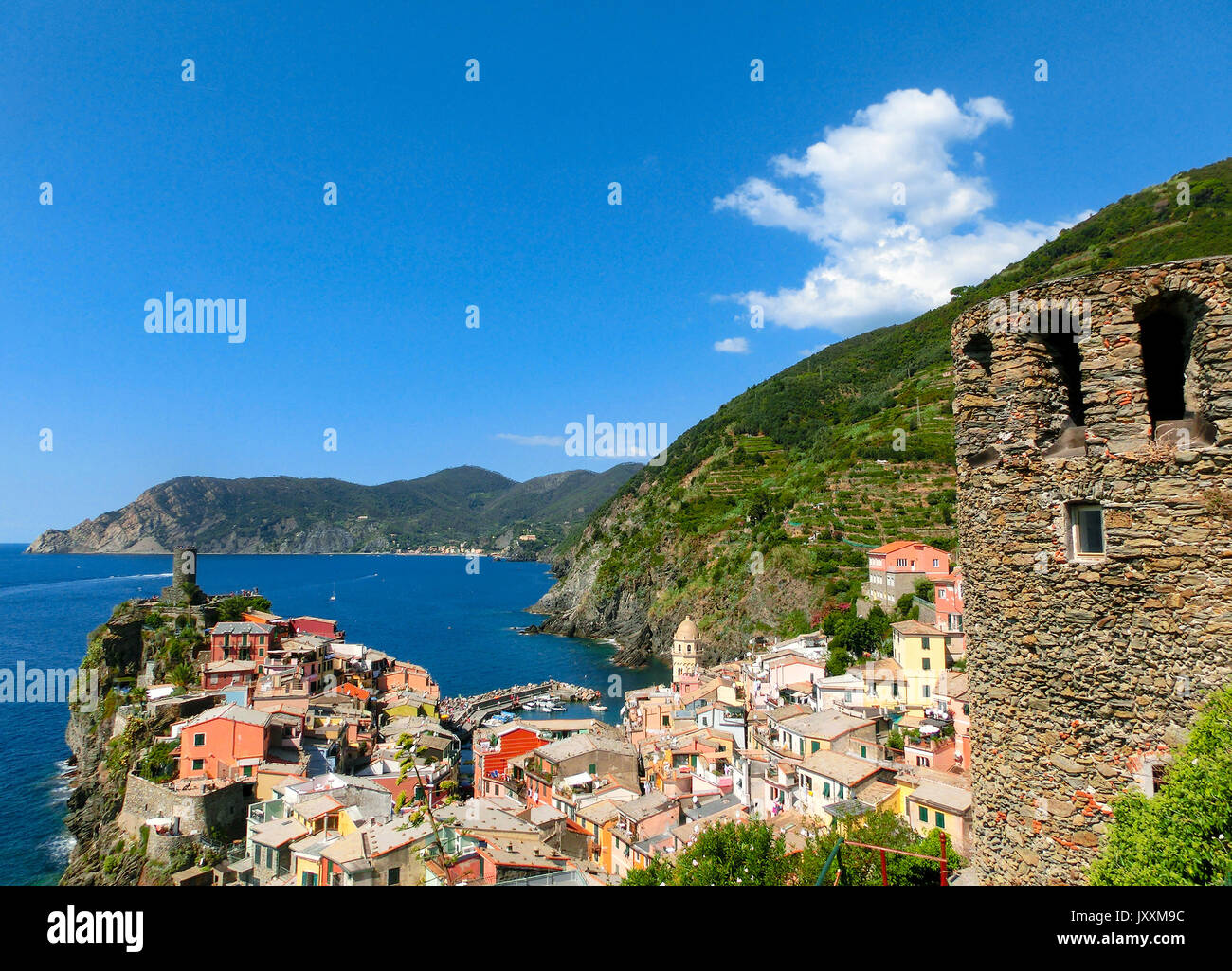 Vernazza, Cinque Terre Italien Stockfoto