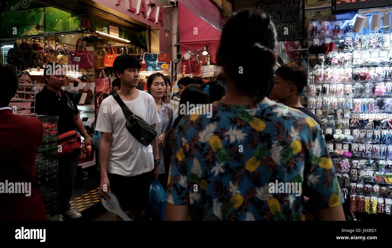 Chinatown Bangkok Gasse Sampaeng Lane ist die beste Soi für Shopping in Thailand Stockfoto