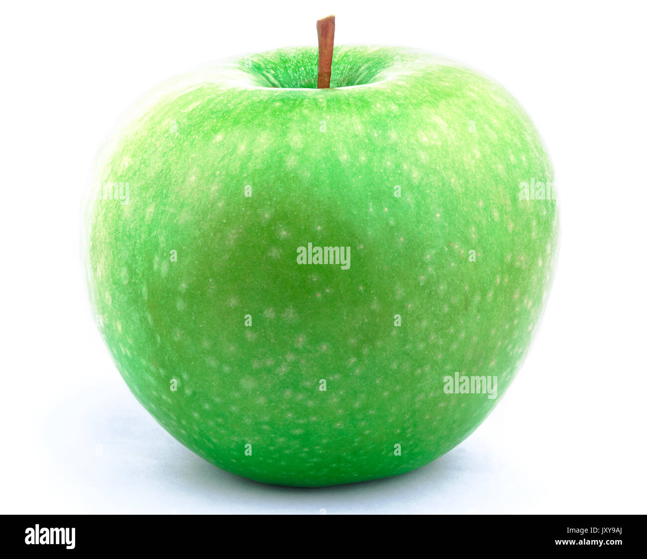Green Apple isoliert auf weißem Stockfoto