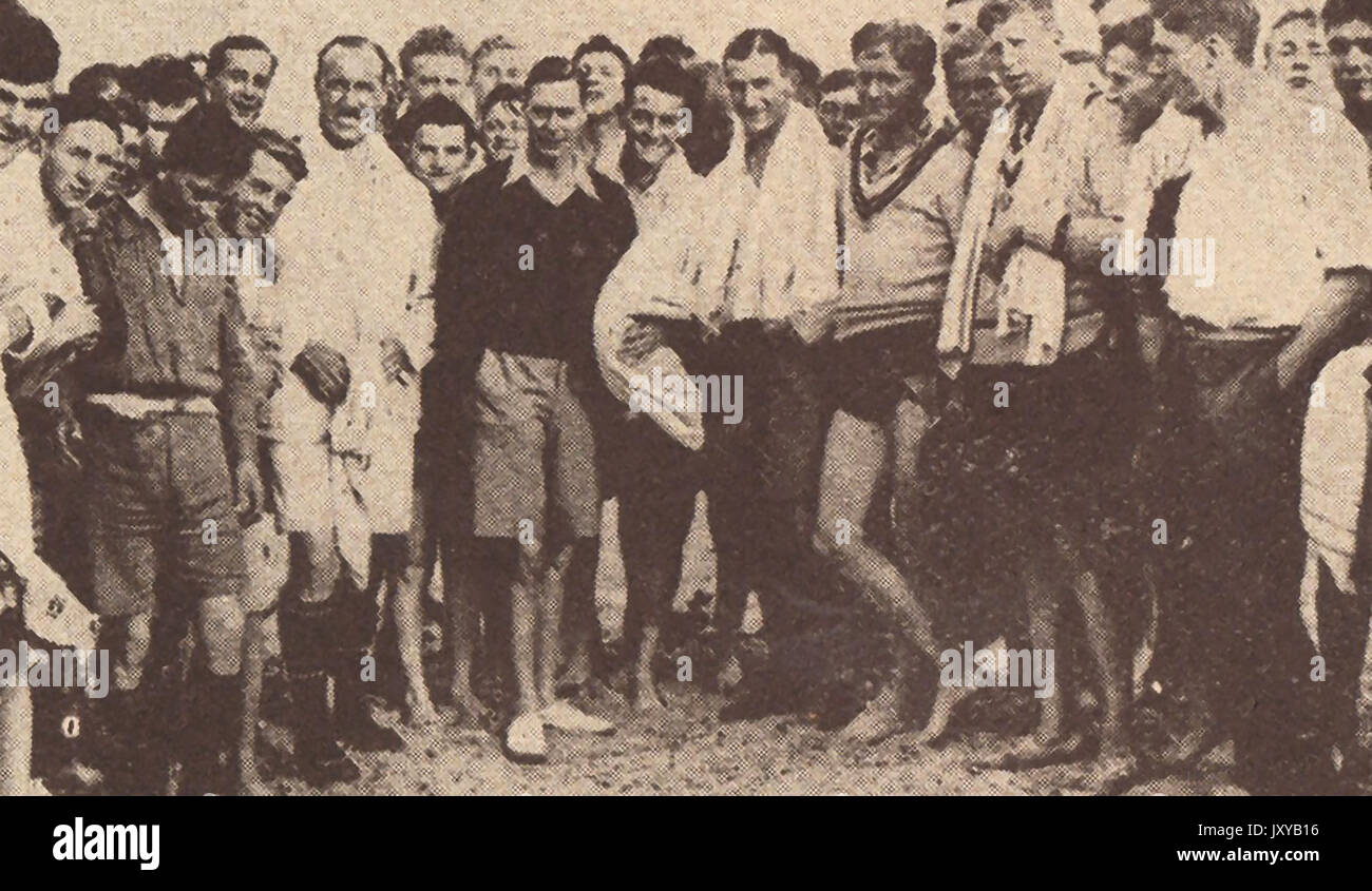 Der Herzog von York (später König George VI) im Southwold Suffolk. wo er ein Camp für Jungen nach dem Ersten Weltkrieg gegründet. Stockfoto