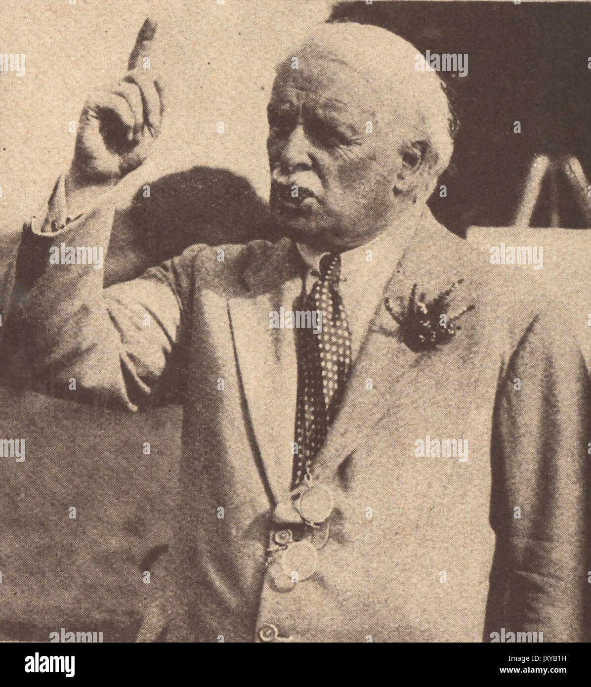 Ein Foto von der Britischen Liberalen Politiker David Lloyd George (Earl of Dwyfor) während einer Rede im späteren Leben Stockfoto