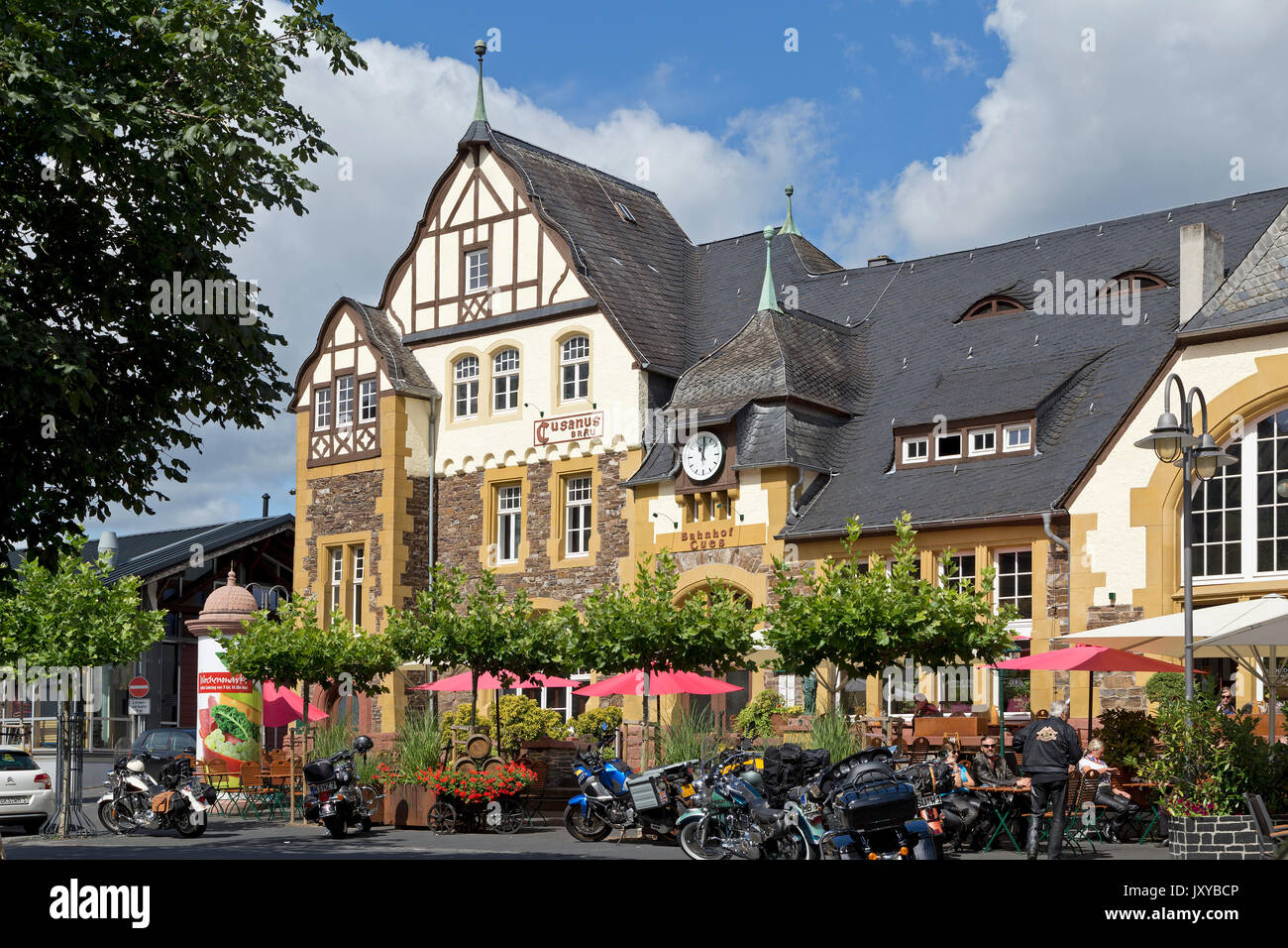 Station, Bernkastel-Kues, Mosel, Deutschland Stockfoto