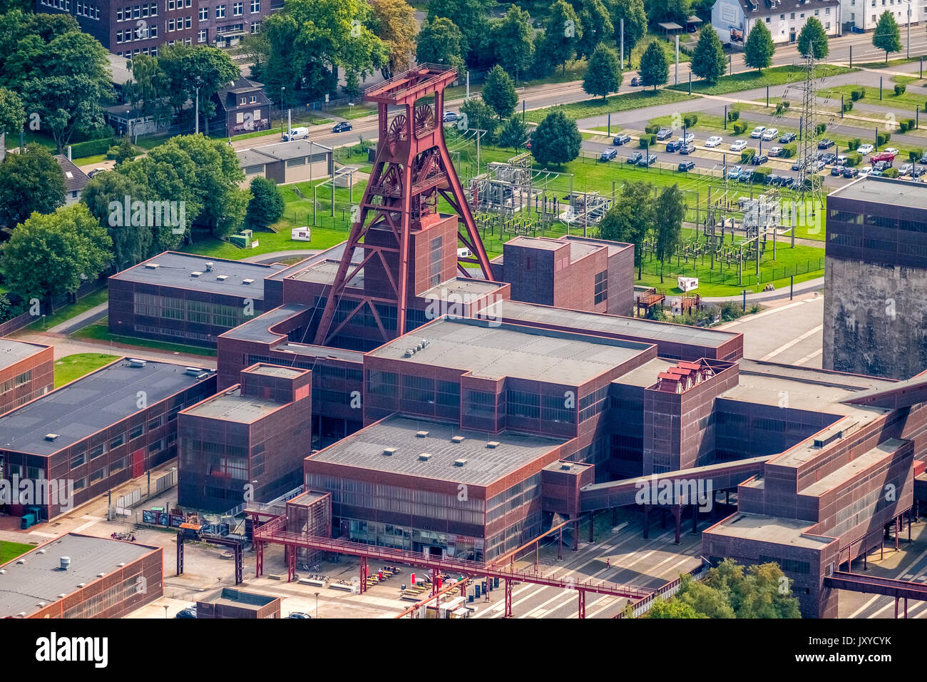 Areal Weltkulturerbe Zollverein Essen, Industriedenkmal, Welterbe der UNESCO, Folkwang Universität der Künste, Essen, Ruhrgebiet, Nordrhein-Westfale Stockfoto