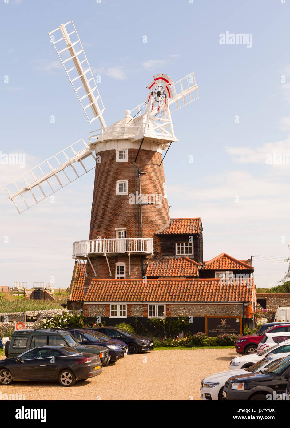 Die Mühle in Cley Next Das Meer Norfolk Stockfoto