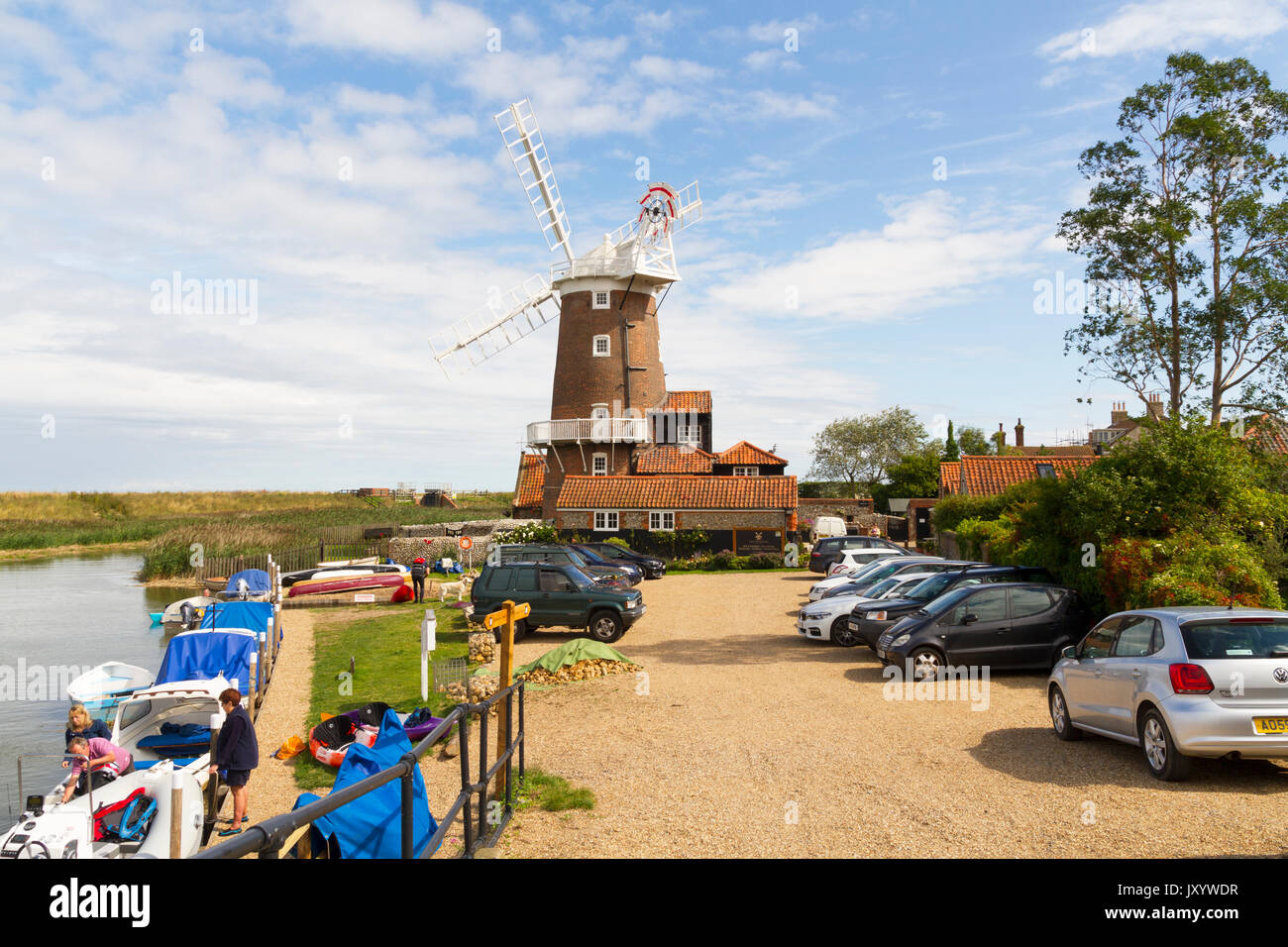 Die Mühle in Cley Next Das Meer Norfolk Stockfoto
