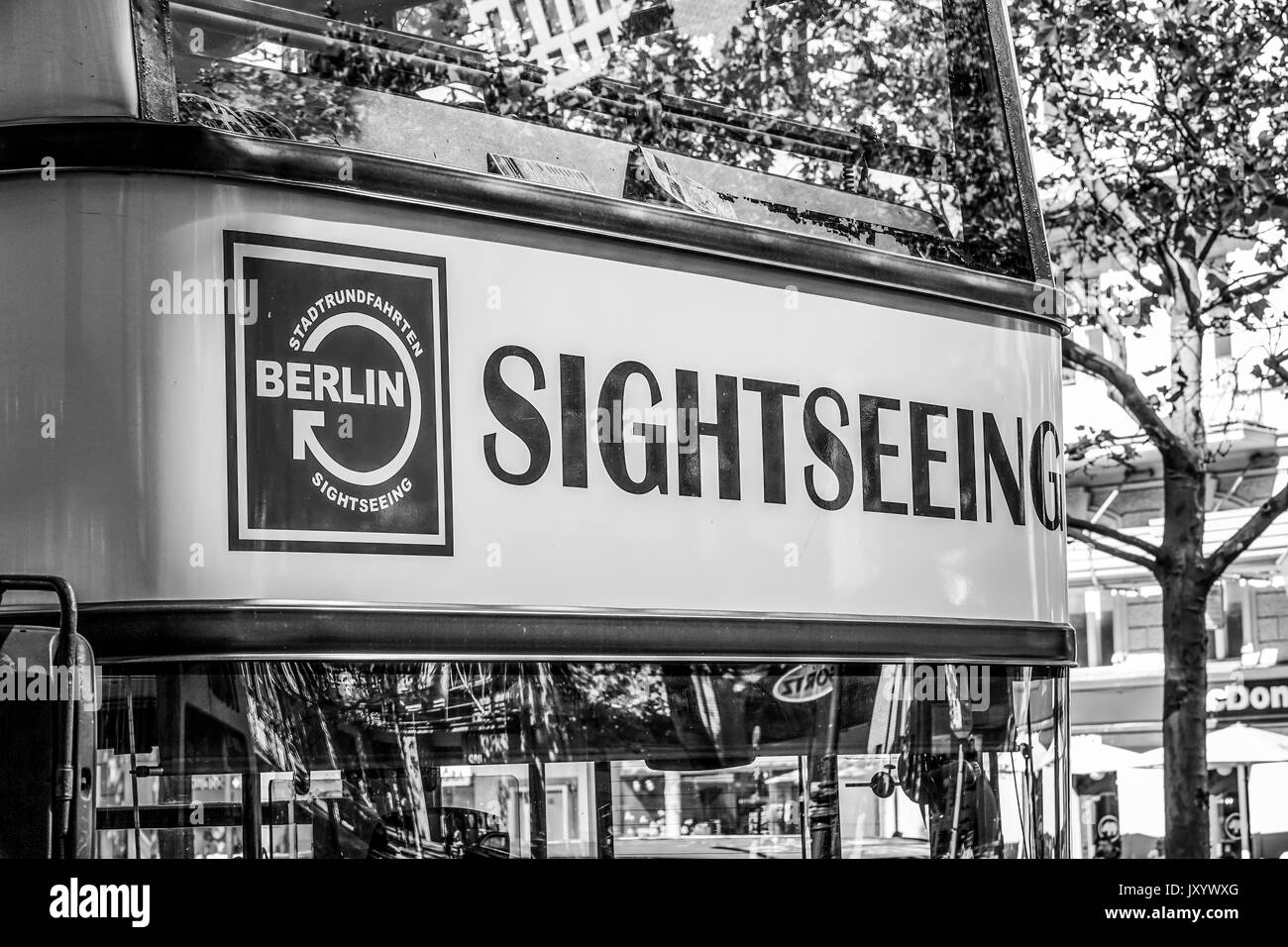 Sightseeing Bus Tour-Berlin/Deutschland - am 2. SEPTEMBER 2016 Stockfoto