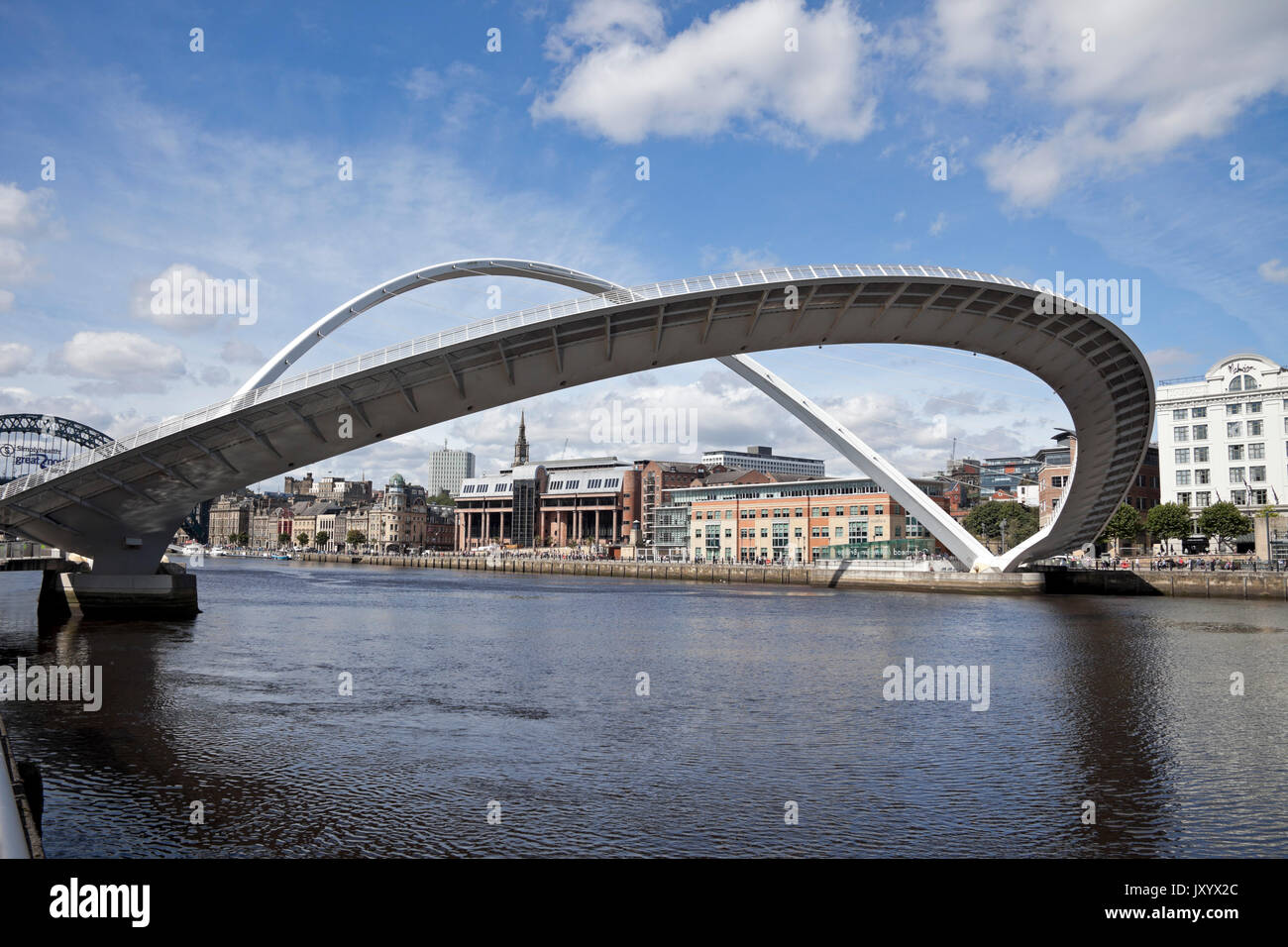 Gateshead Millenium Bridge, North East, England, Großbritannien Stockfoto