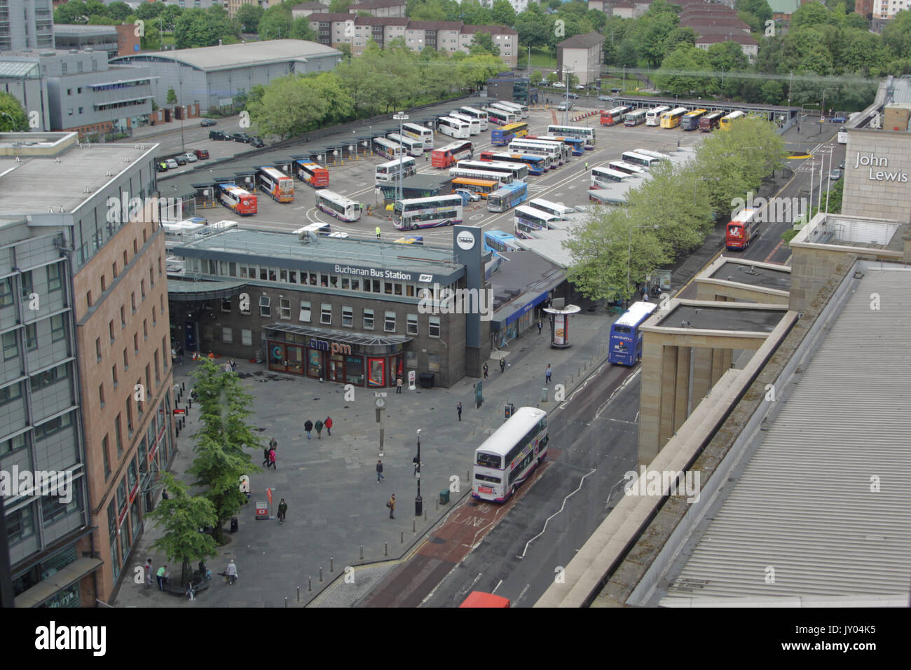Buchanan Bus Station Glasgow gesehen von oben Stockfoto