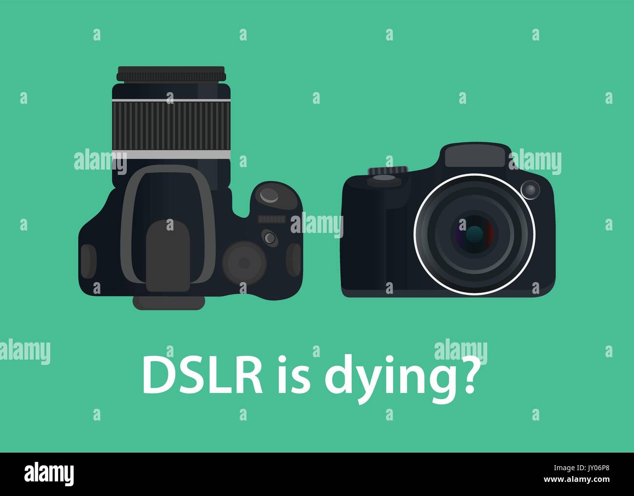 Dslr-Digitalkamera ist sterben oder sterben, weil der Technologie Stock Vektor