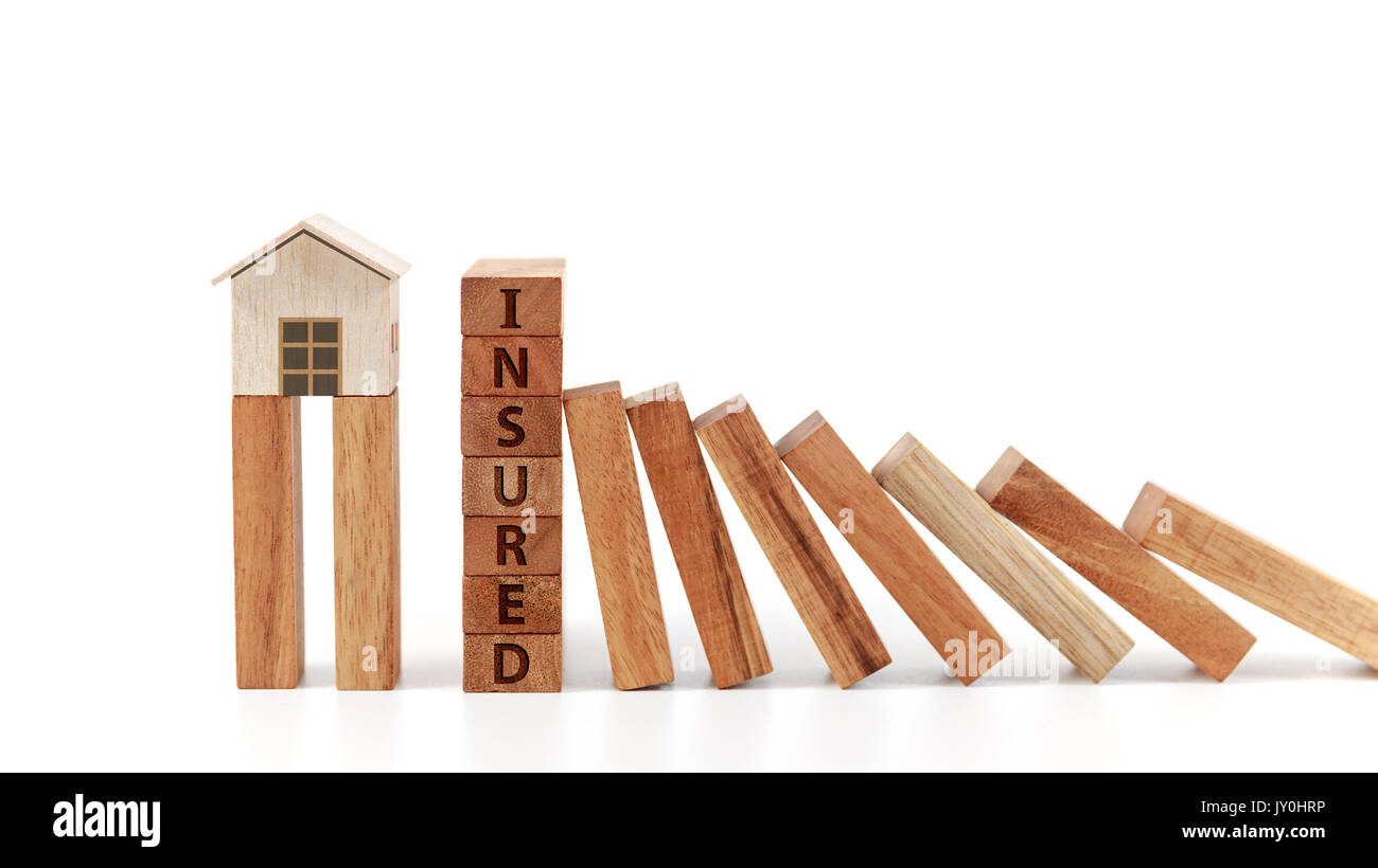 nach Hause Versicherungskonzept Stockfoto
