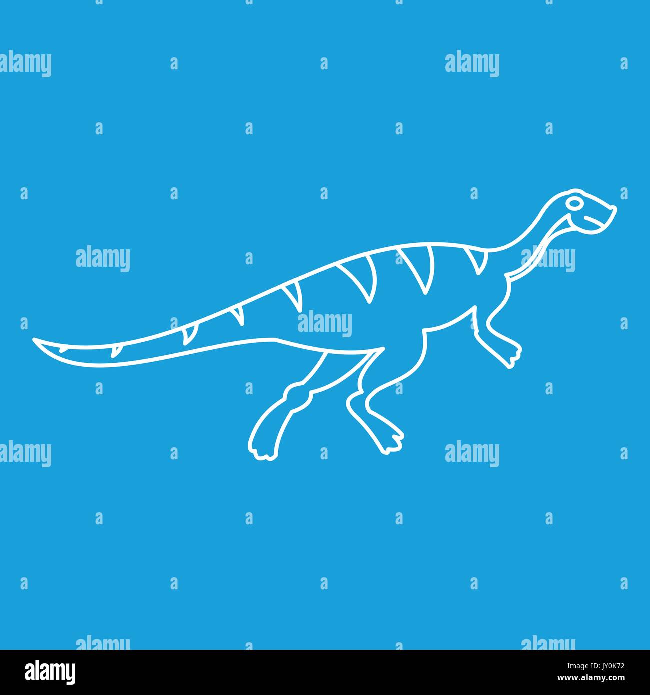 Gallimimus Symbol, outline Style Stock Vektor