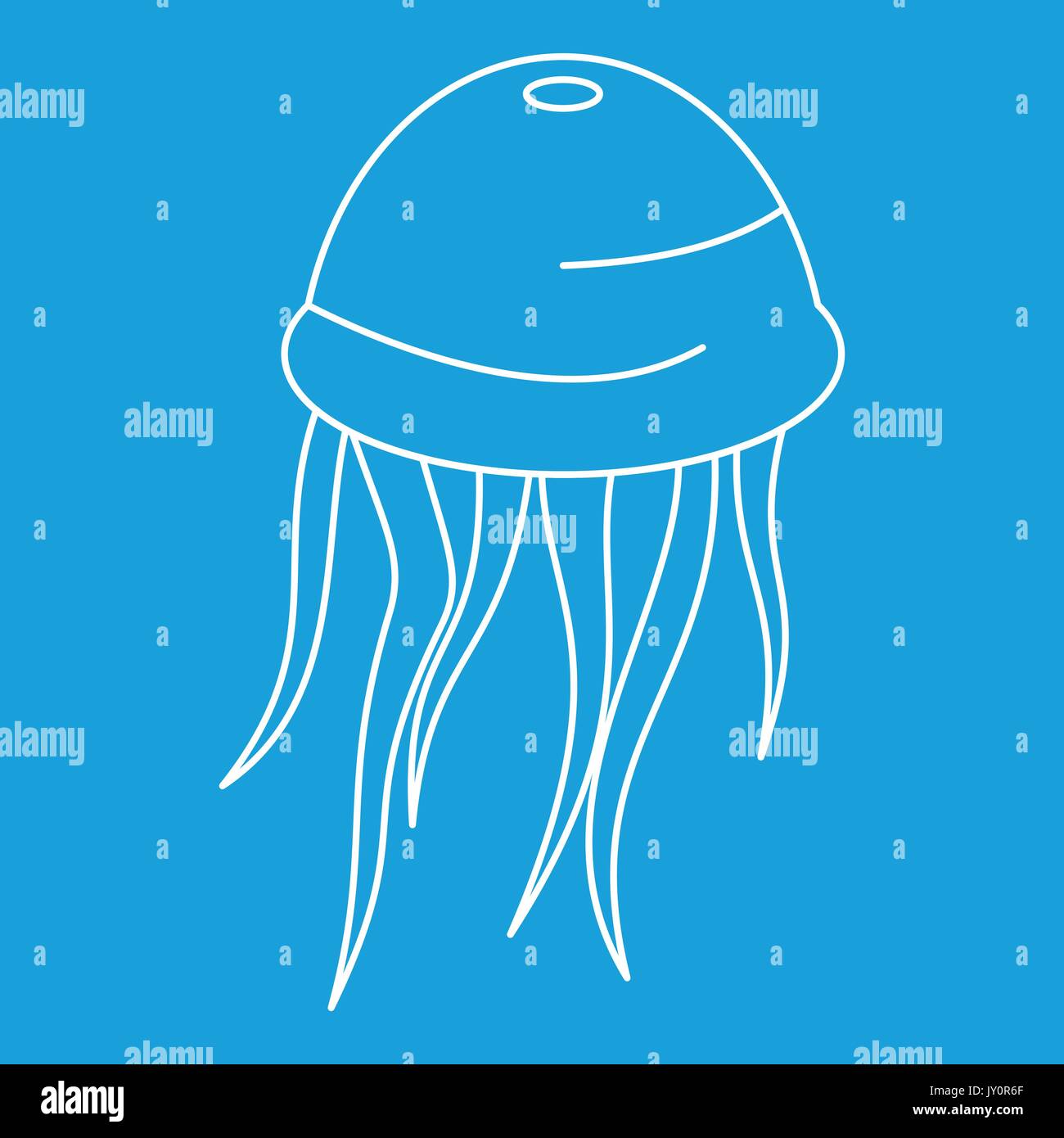 Medusa-Symbol, outline Style Stock Vektor
